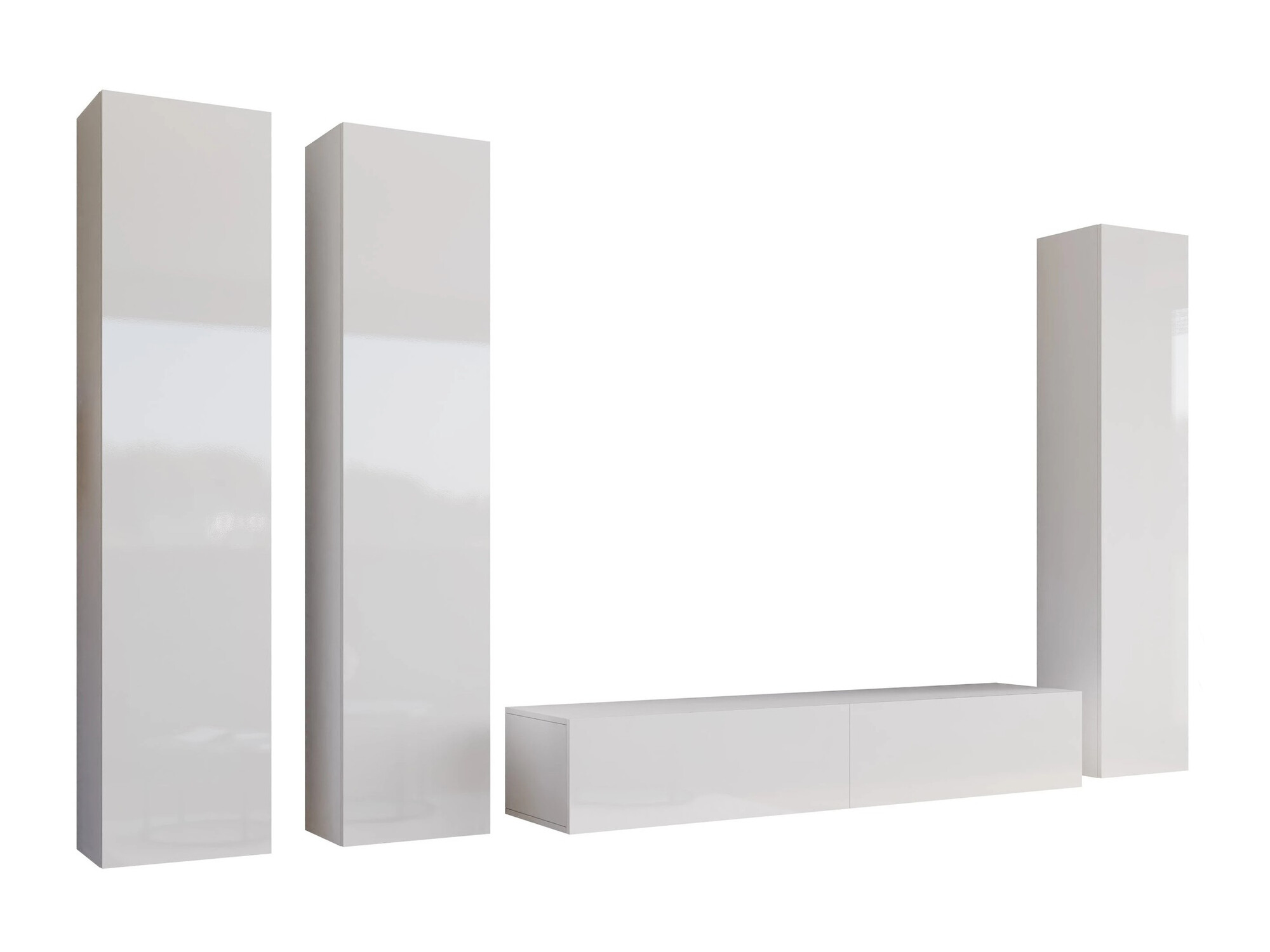 Set za dnevni boravak Venenou 100 (Bijela + Sjajno bijela)