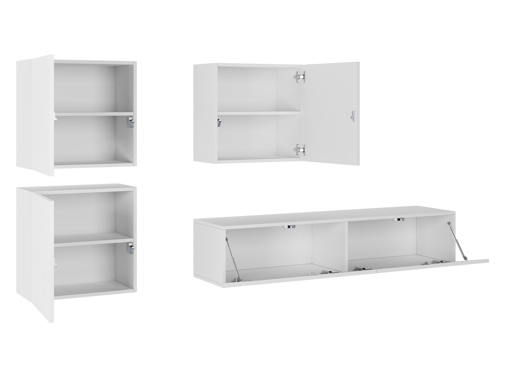 Set za dnevni boravak Vilrin IV (Bijela + Sjajno bijela)