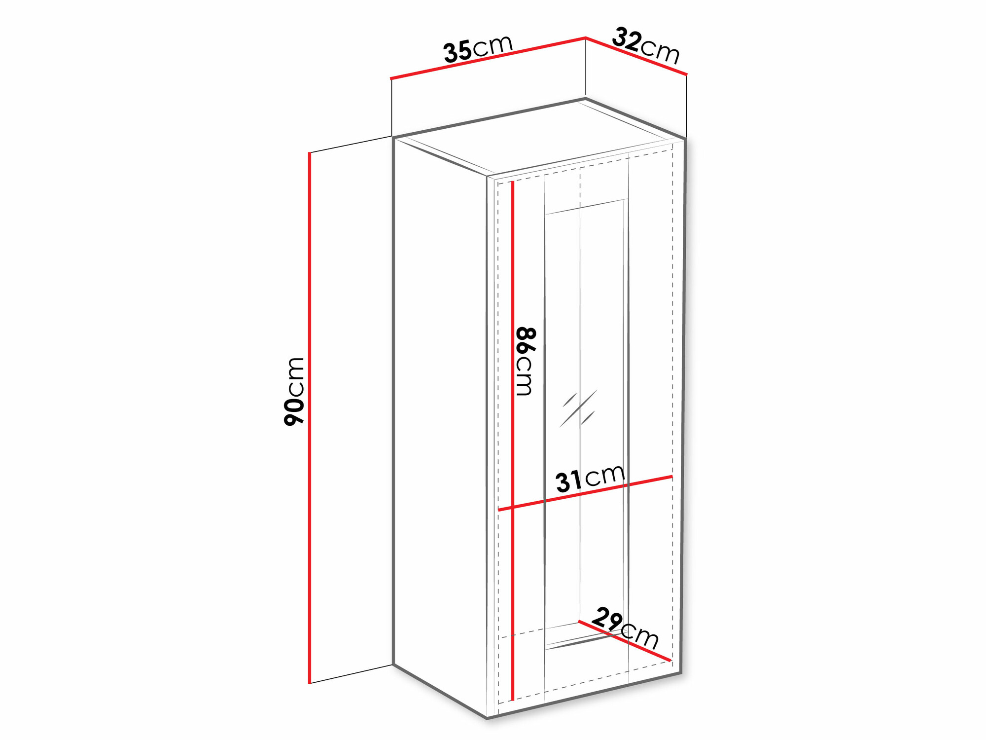 Zidni ormarić Venenou 132 (Crna + Hrast Wotan)