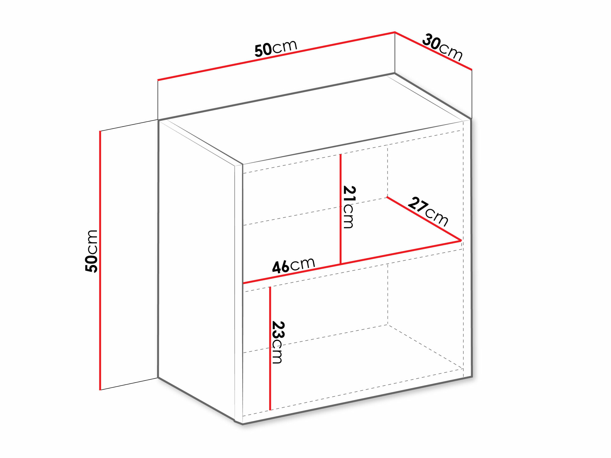 Zidni ormarić Vilrin I (Bijela + Sjajno bijela)