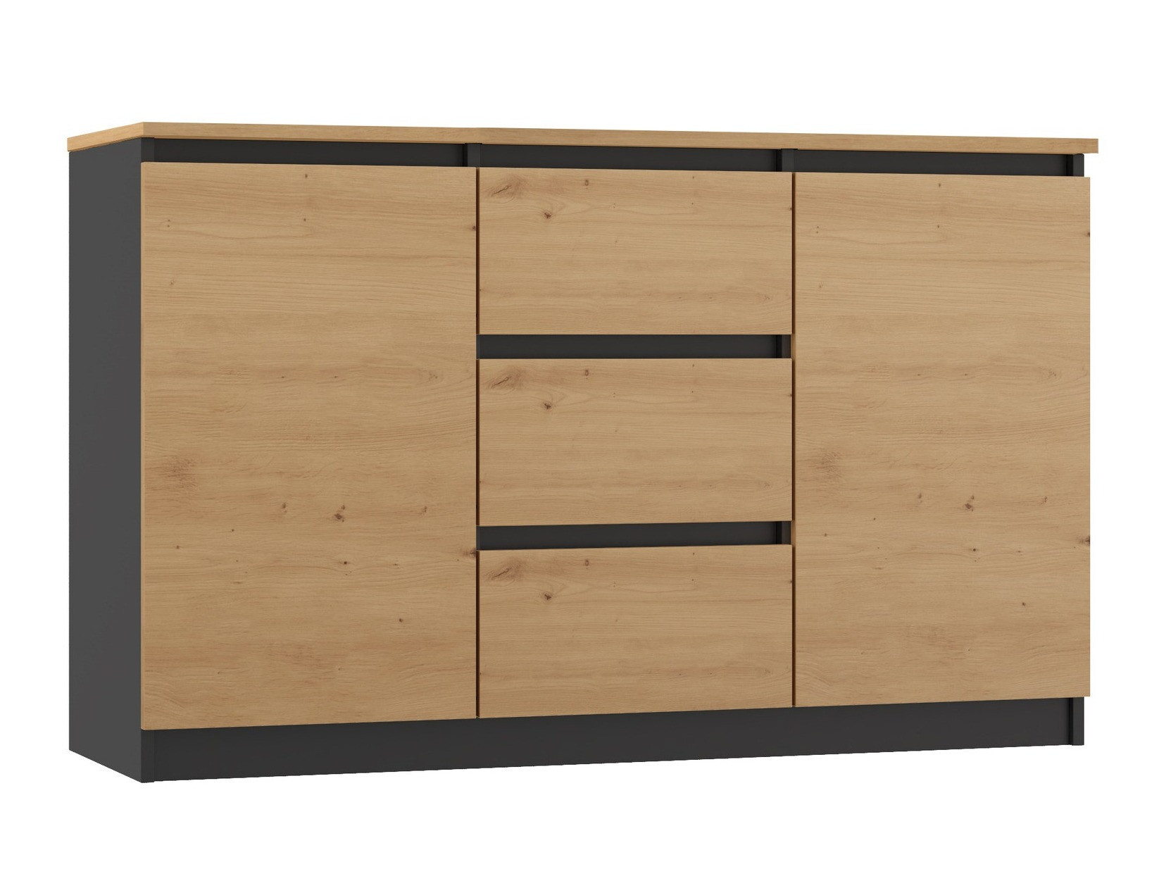 Komoda Elbvelu 112 (Hrast Artisan + Antracit)