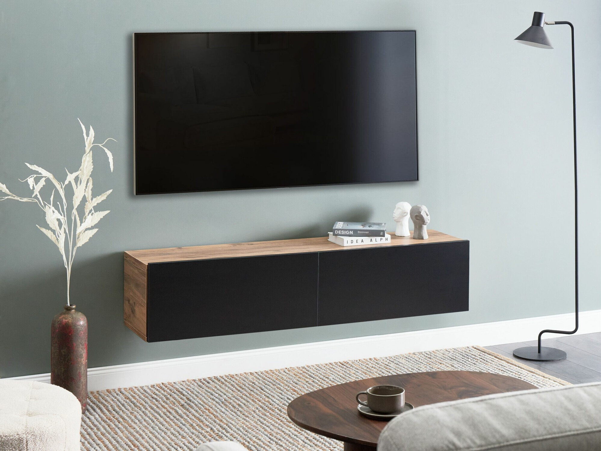 TV stol Berwyn 2663 (Crna + Smeđa)