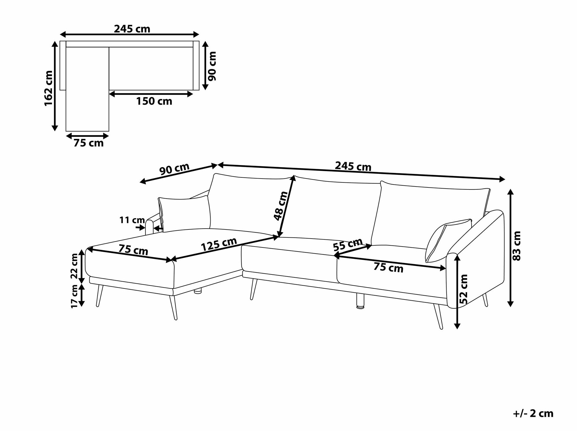 Kutna garnitura Berwyn 1432 (Bijela)