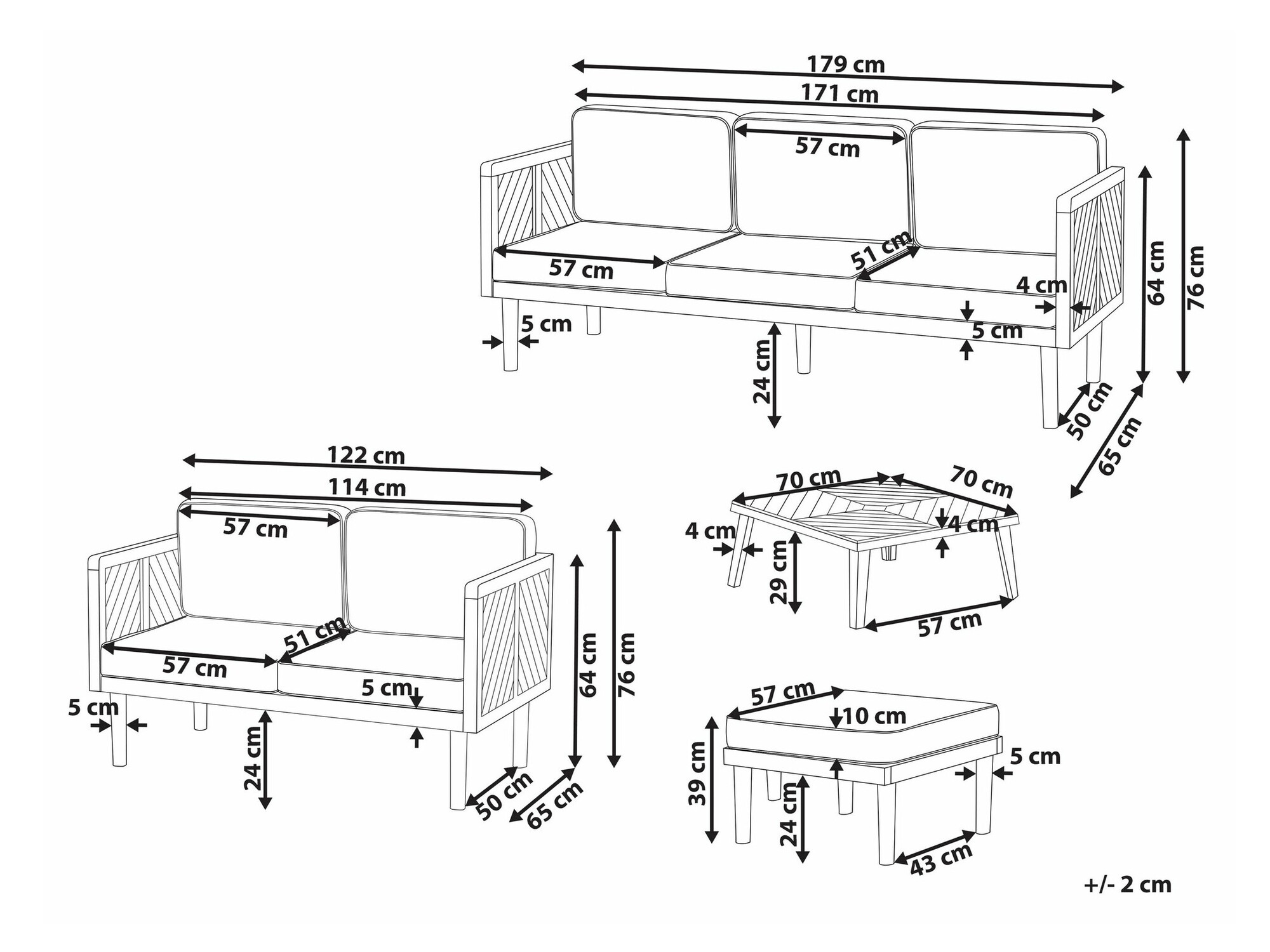 Vrtni namještaj Camenou 113