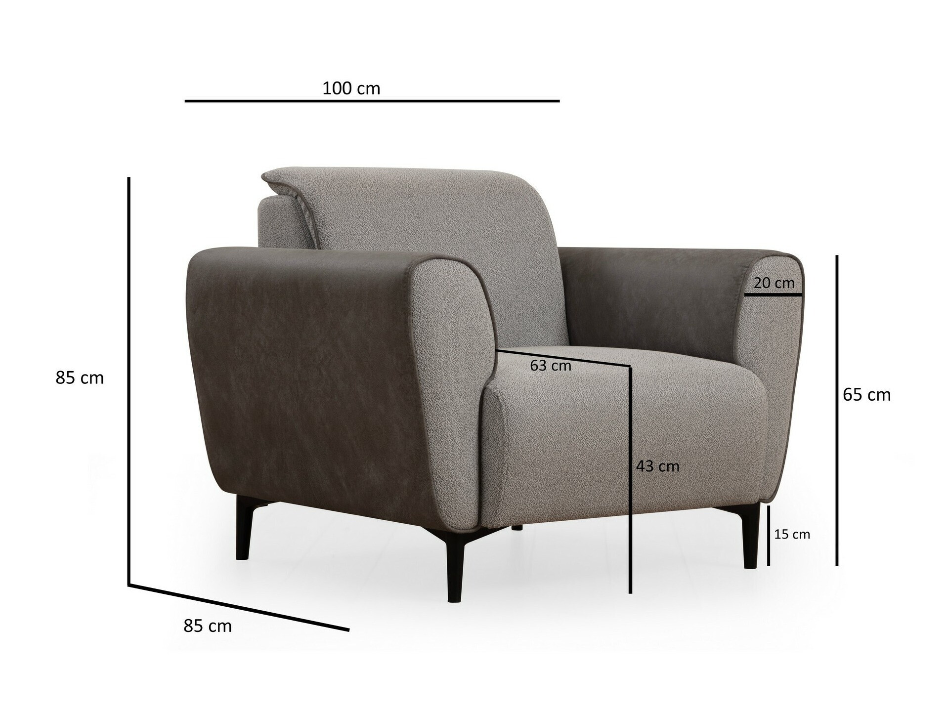 Fotelja Altadena 603 (Smeđa + Bež)