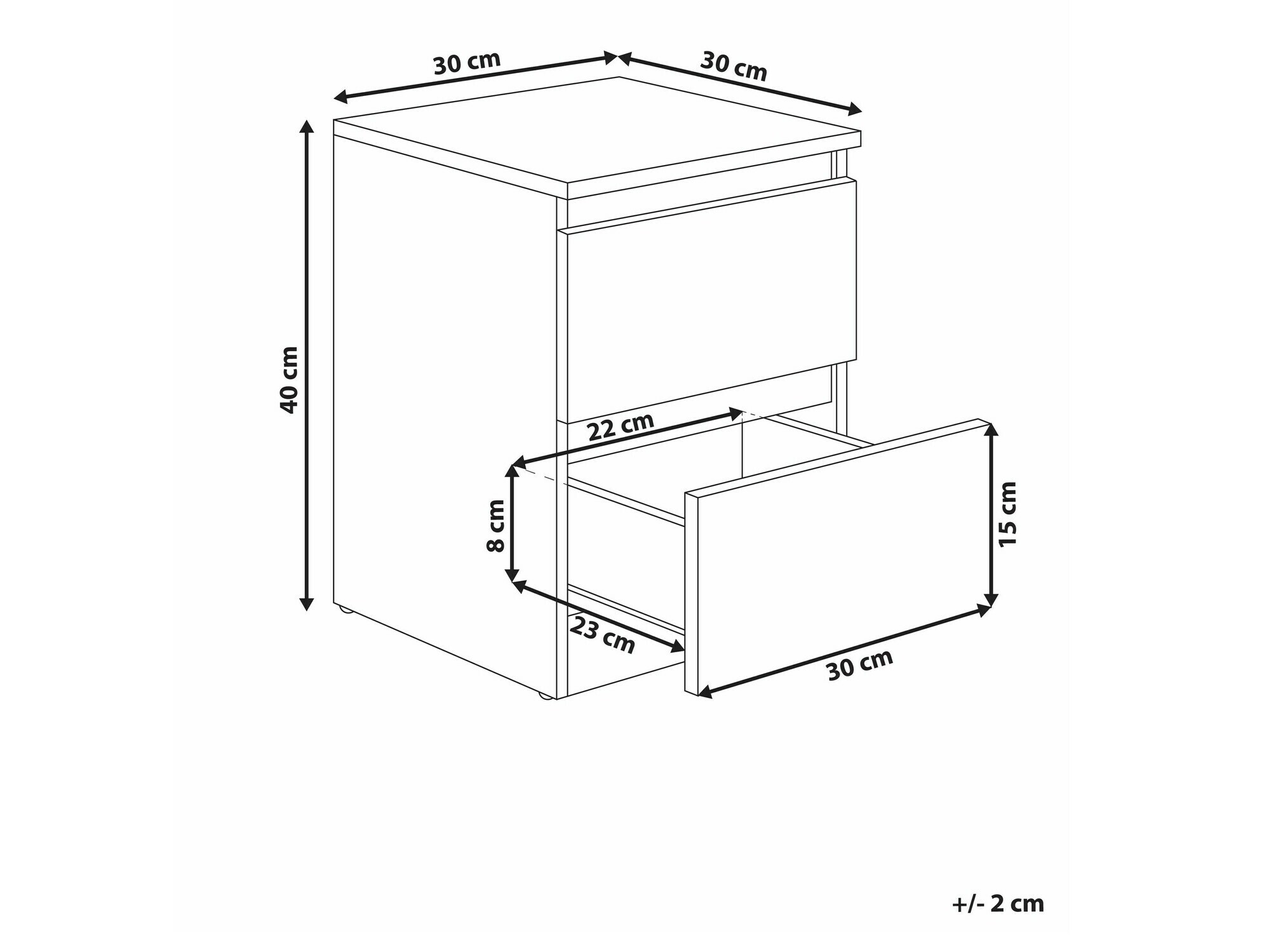 Noćni ormarić Berwyn 2670