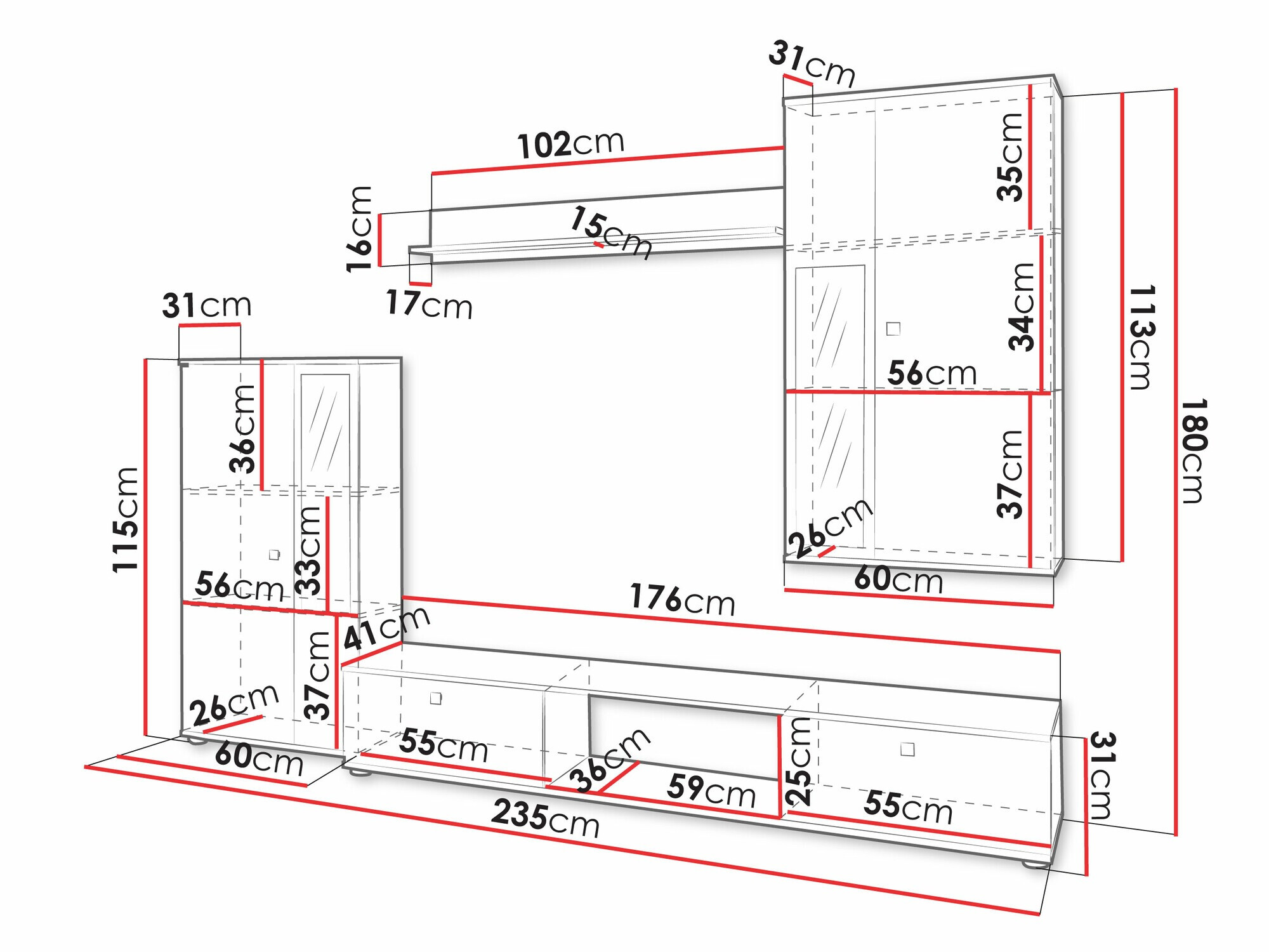 Set za dnevni boravak Tucson 174