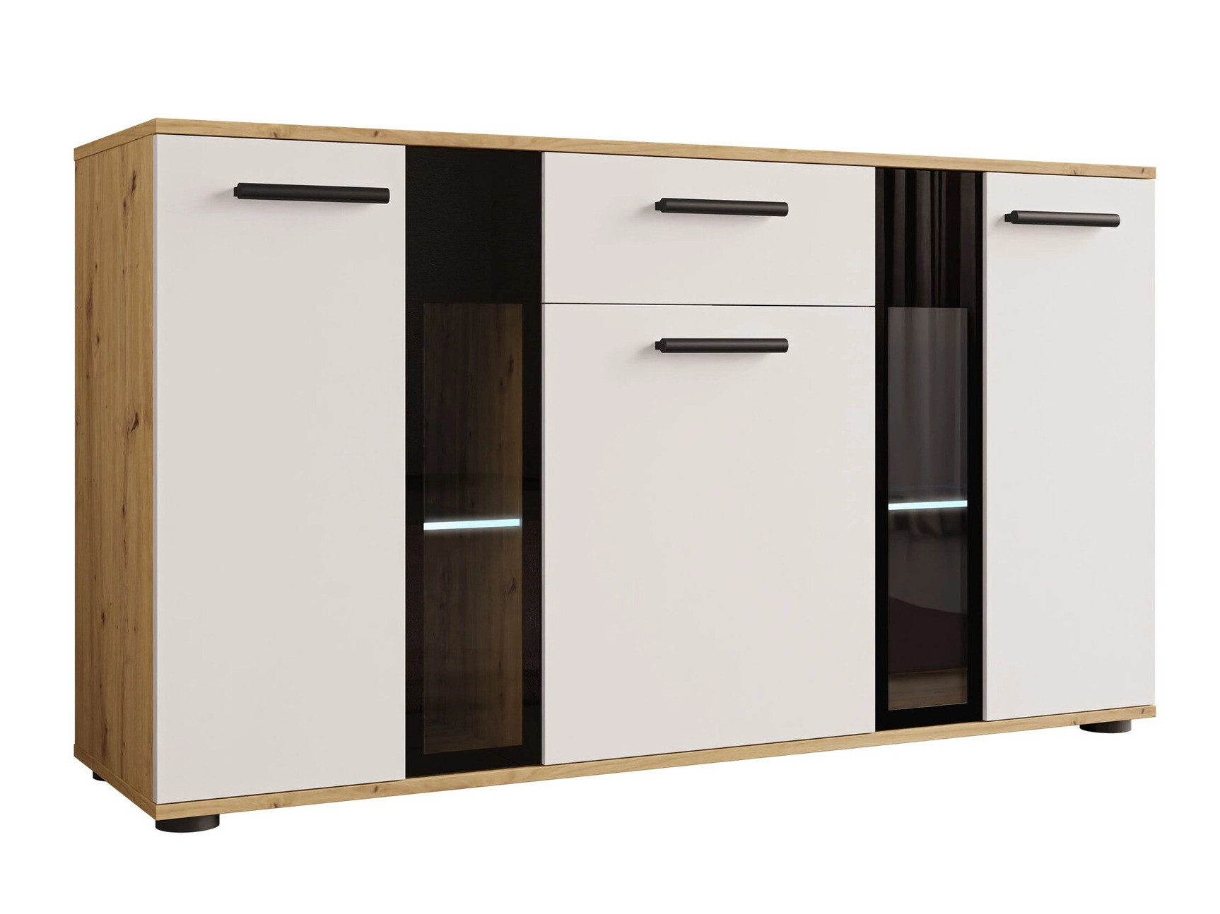 Komoda Genio (Artrisan hrast + Bijela)