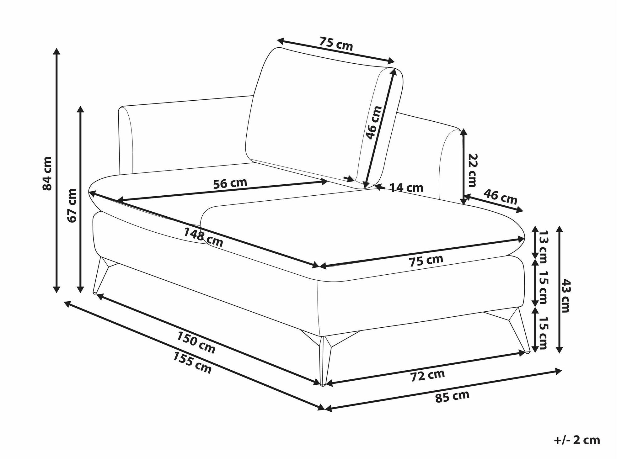 Ležaj Berwyn 2674 (Bež)