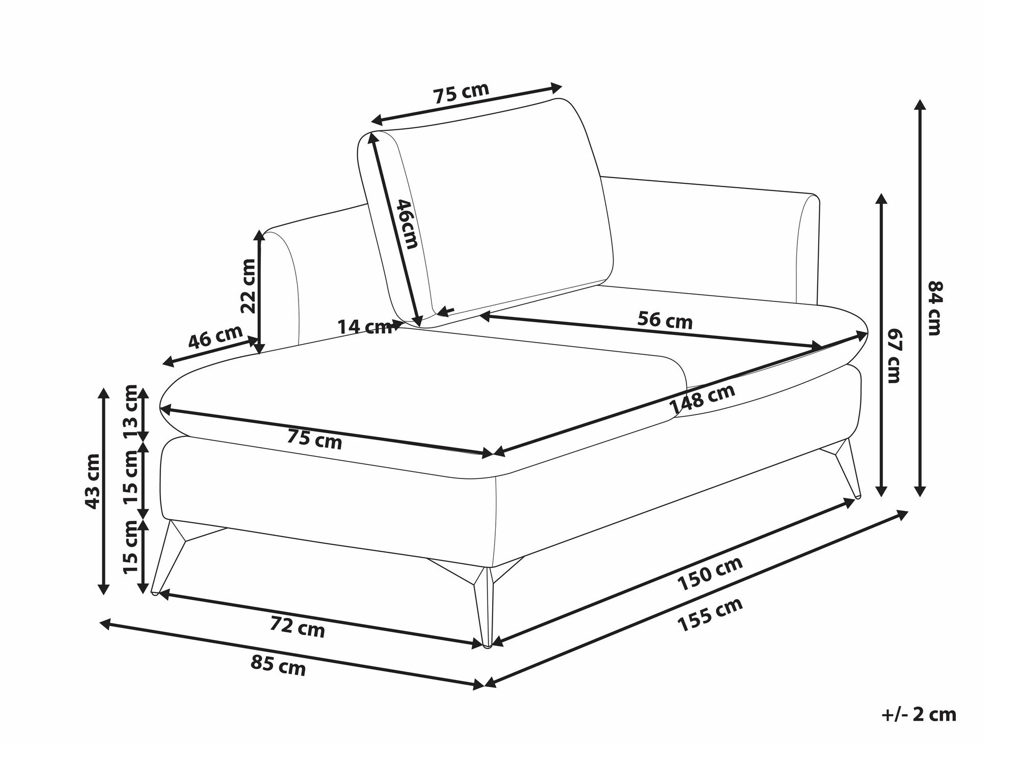 Ležaj Berwyn 2674 (Bež)