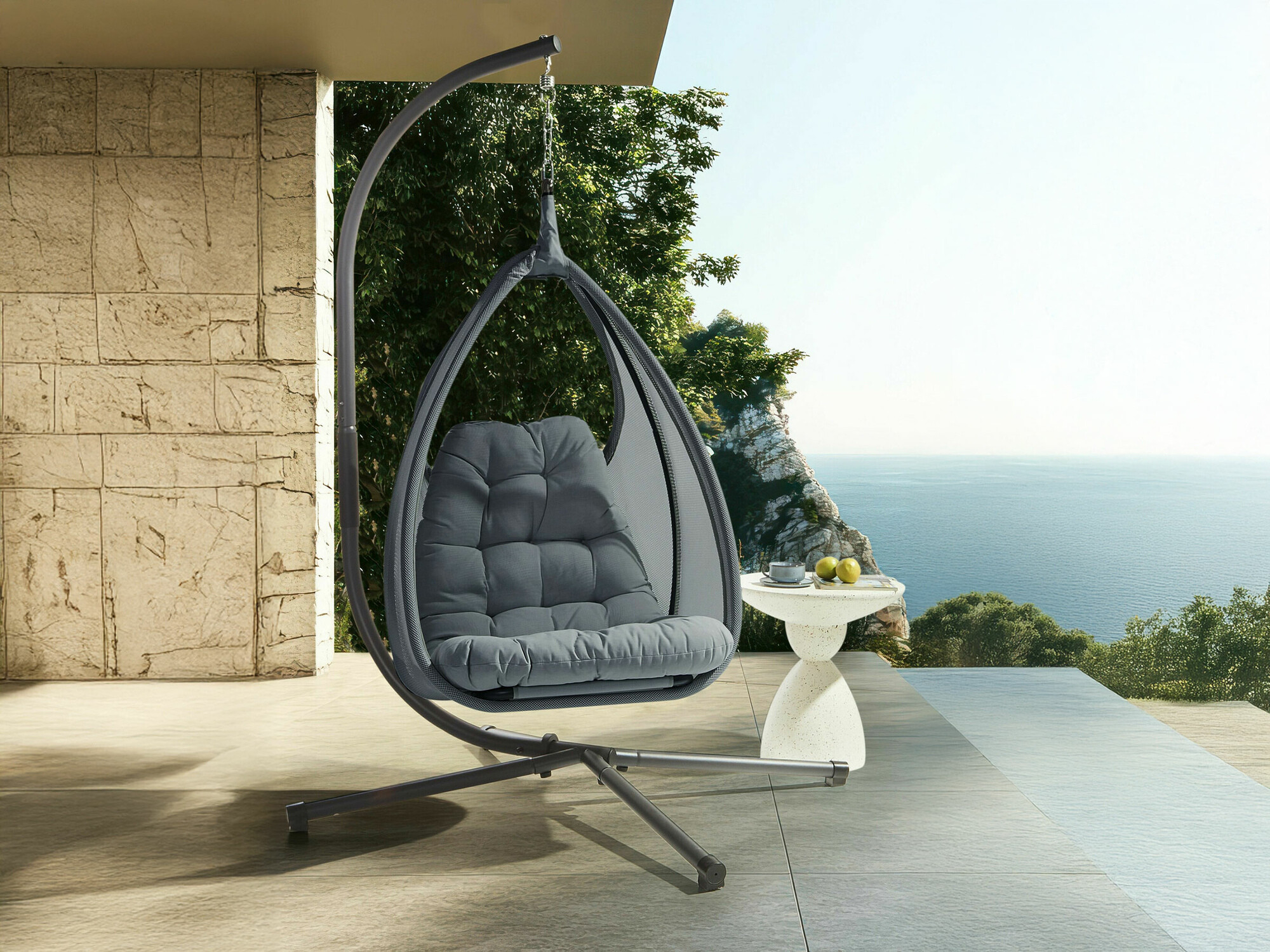 Viseća stolica Berwyn 2669 (Tamno siva)