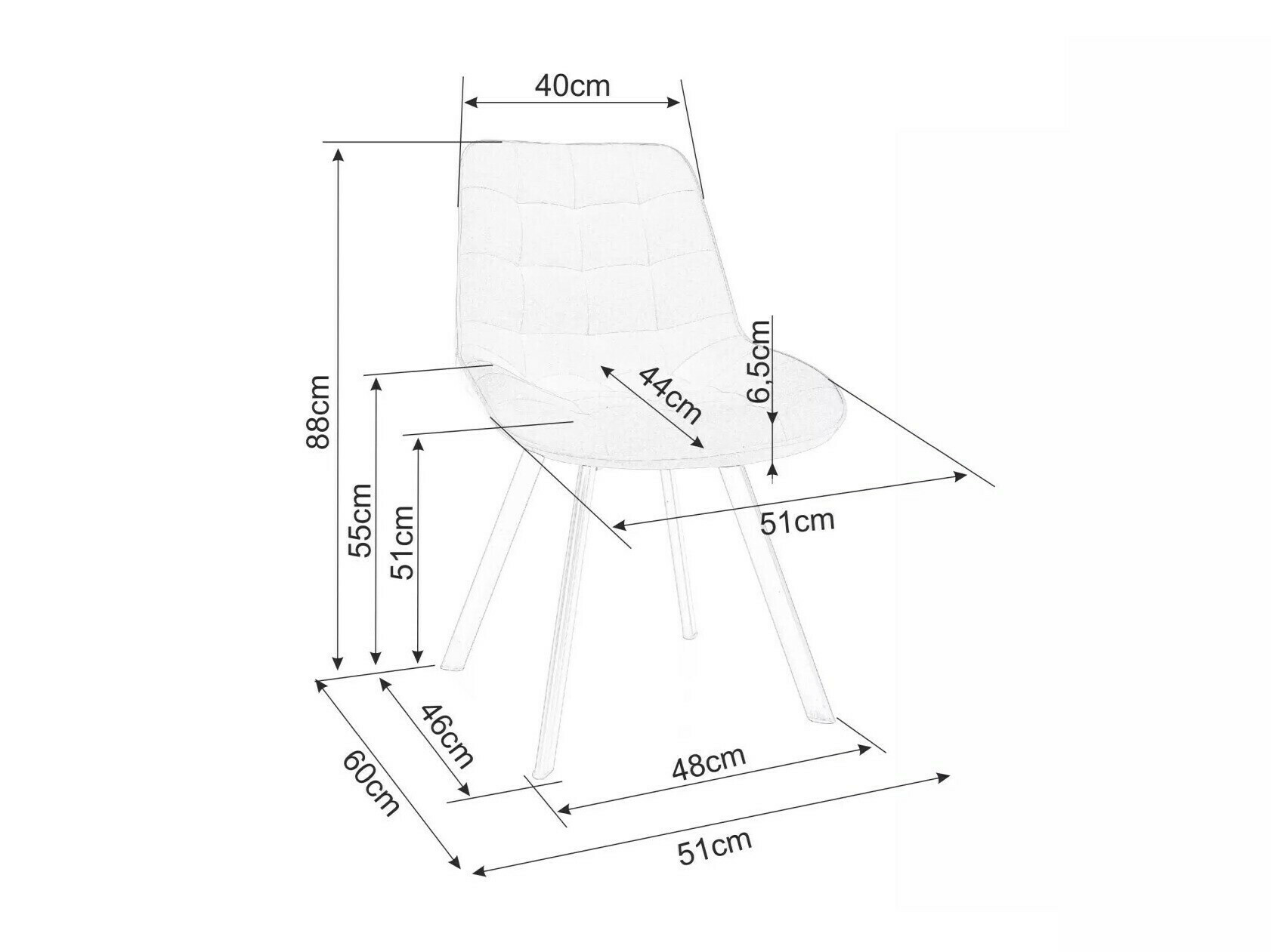Stolica Detroit 747 (Smeđa)