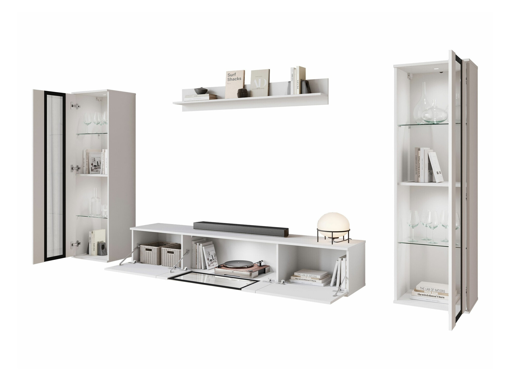 Dnevni boravak Torcame 103 (Bijela + Sjajno bijela)