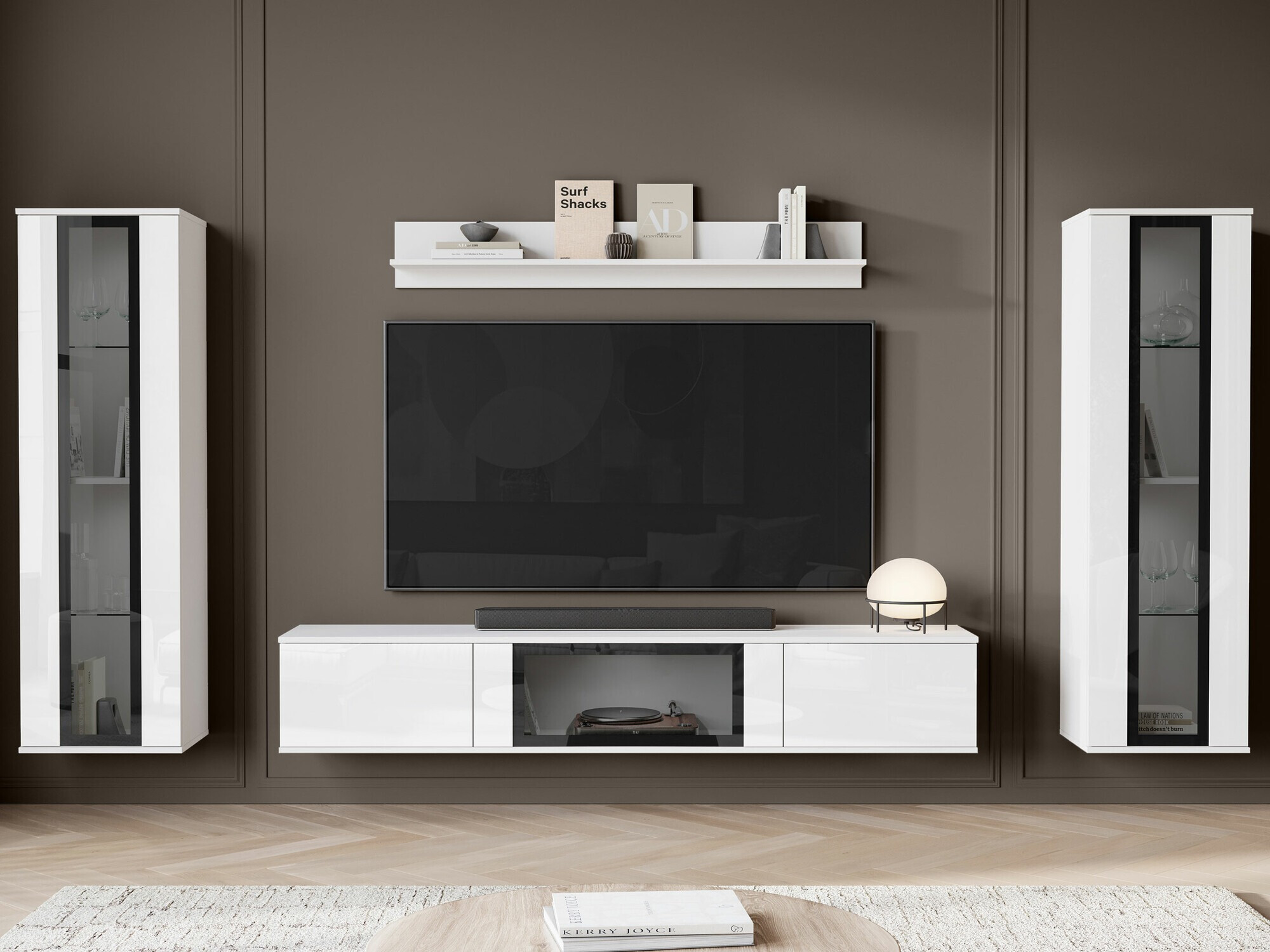 Dnevni boravak Torcame 103 (Bijela + Sjajno bijela)