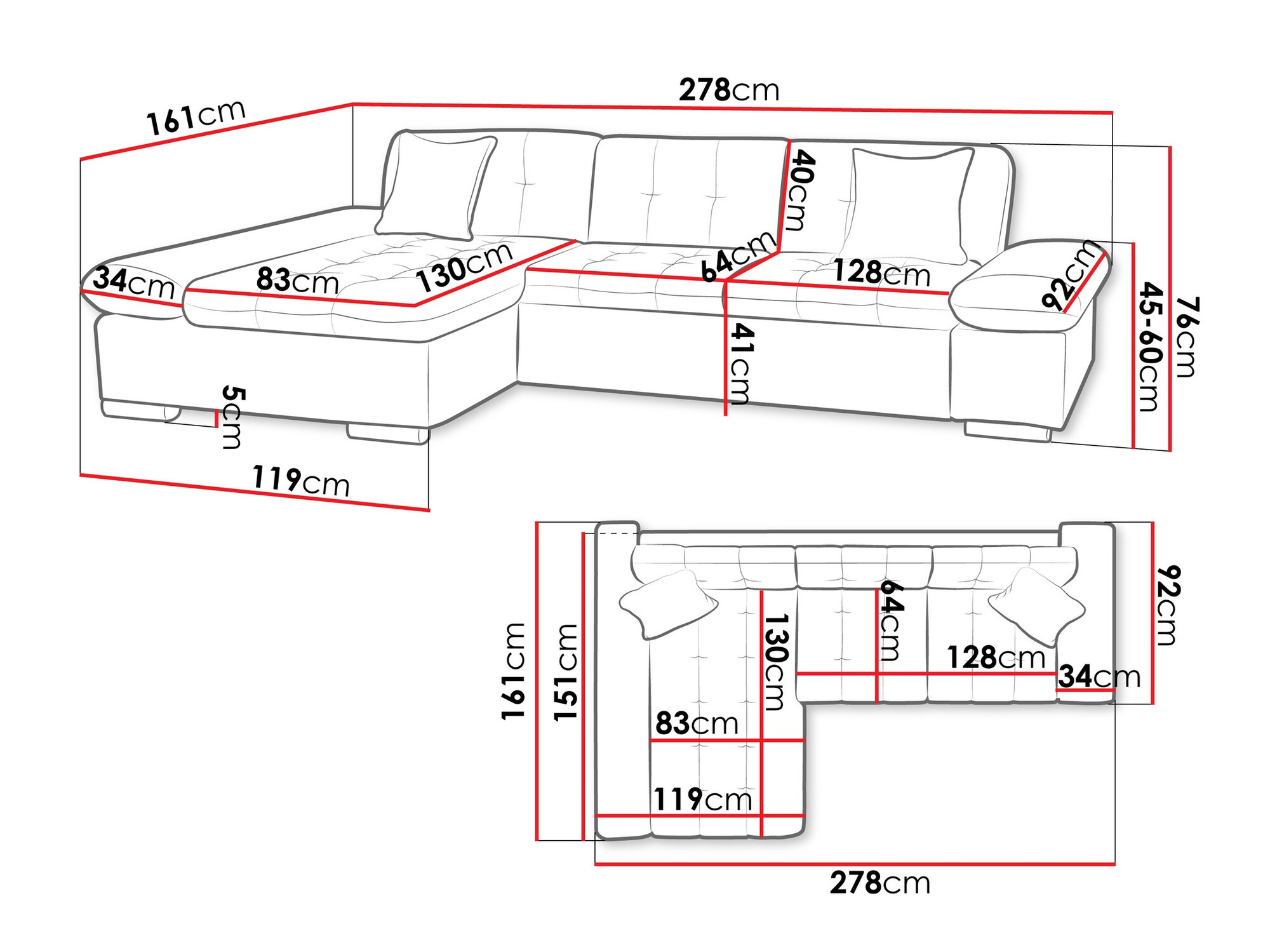 Kutna garnitura Comfivo 219 (Lux 06 + Lux 05)