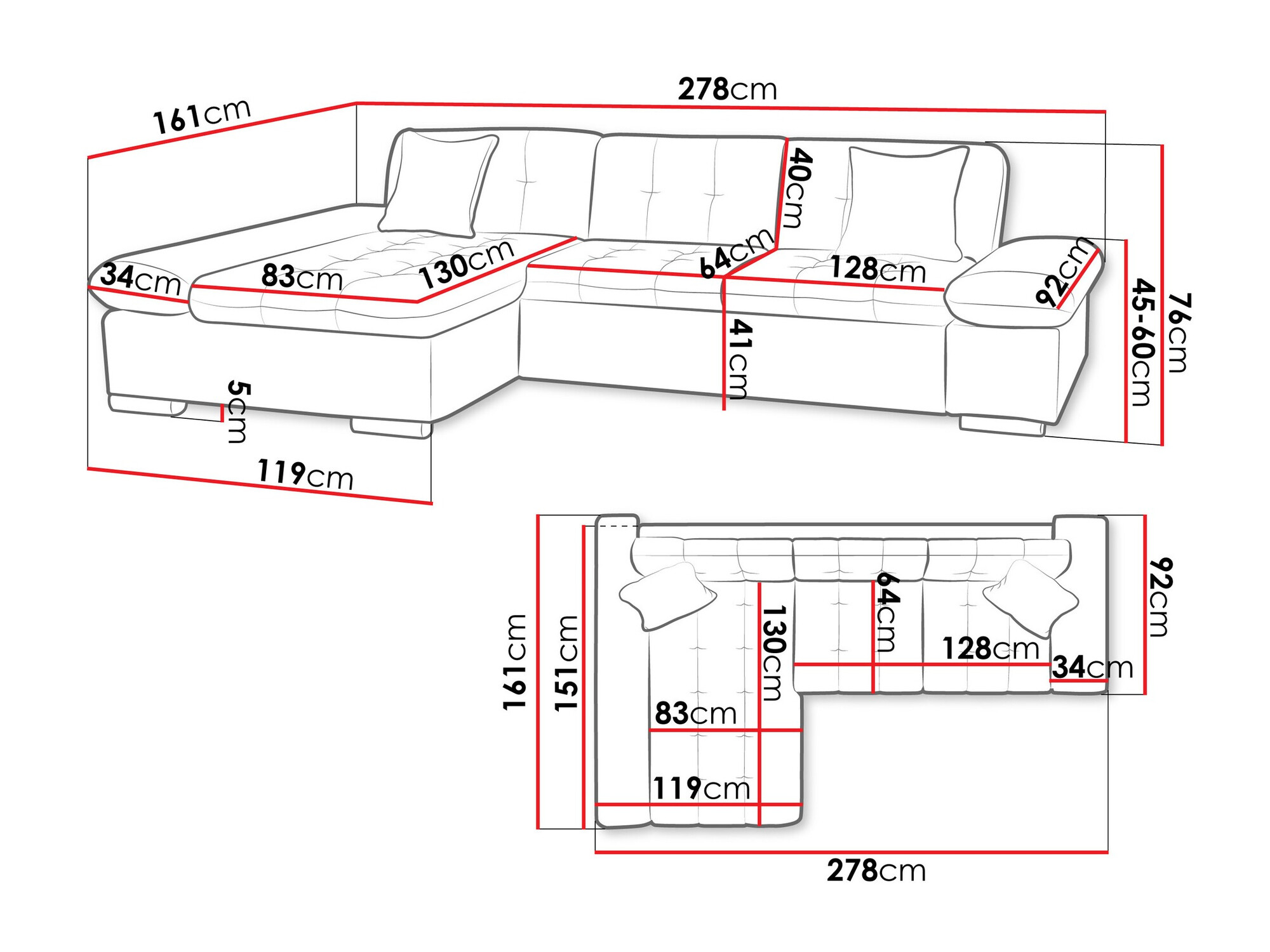 Kutna garnitura Comfivo Serenitas (Lux 06 + Lux 05)