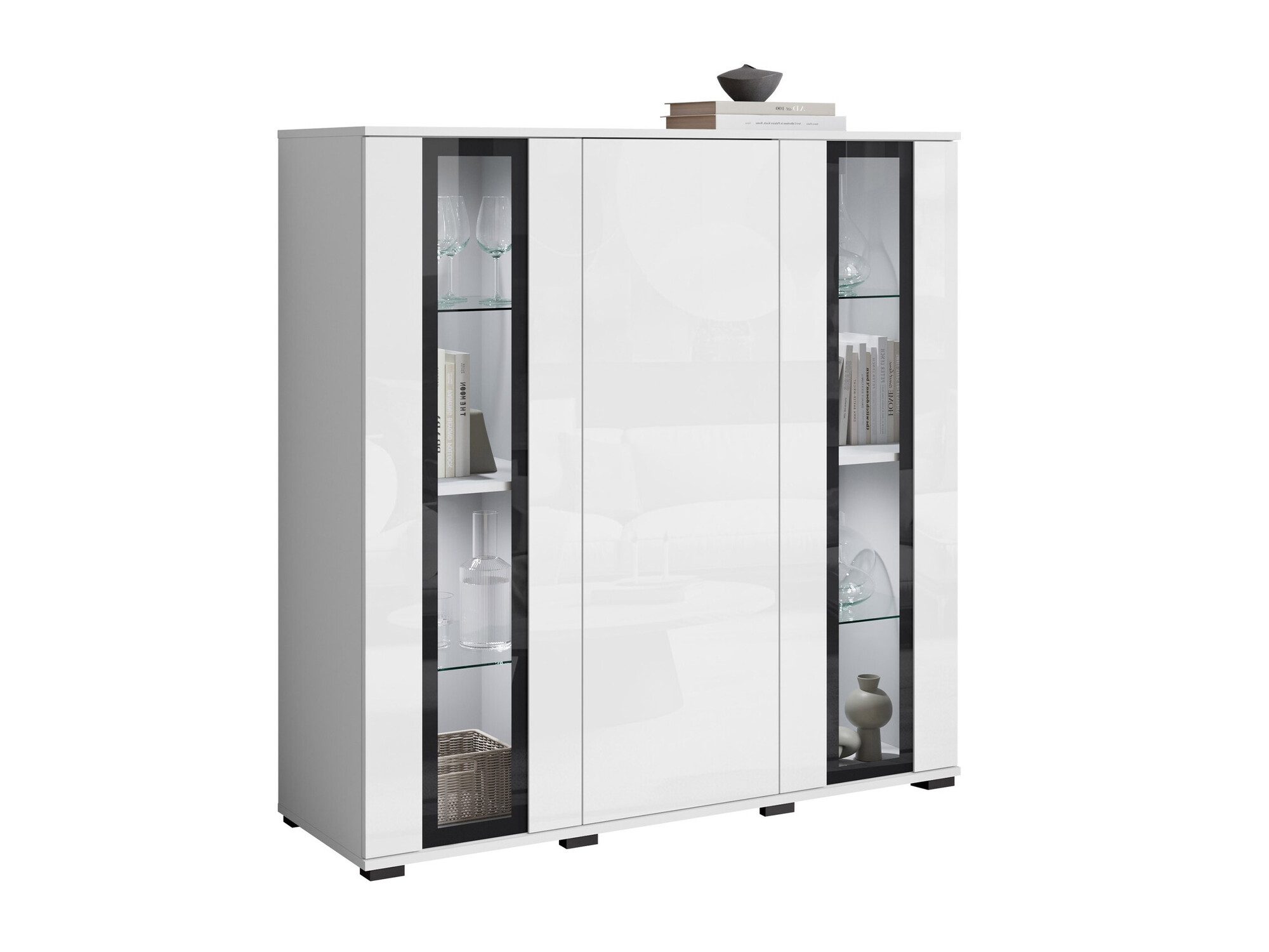 Ormarić Torcame 100 (Bijela + Sjajno bijela)