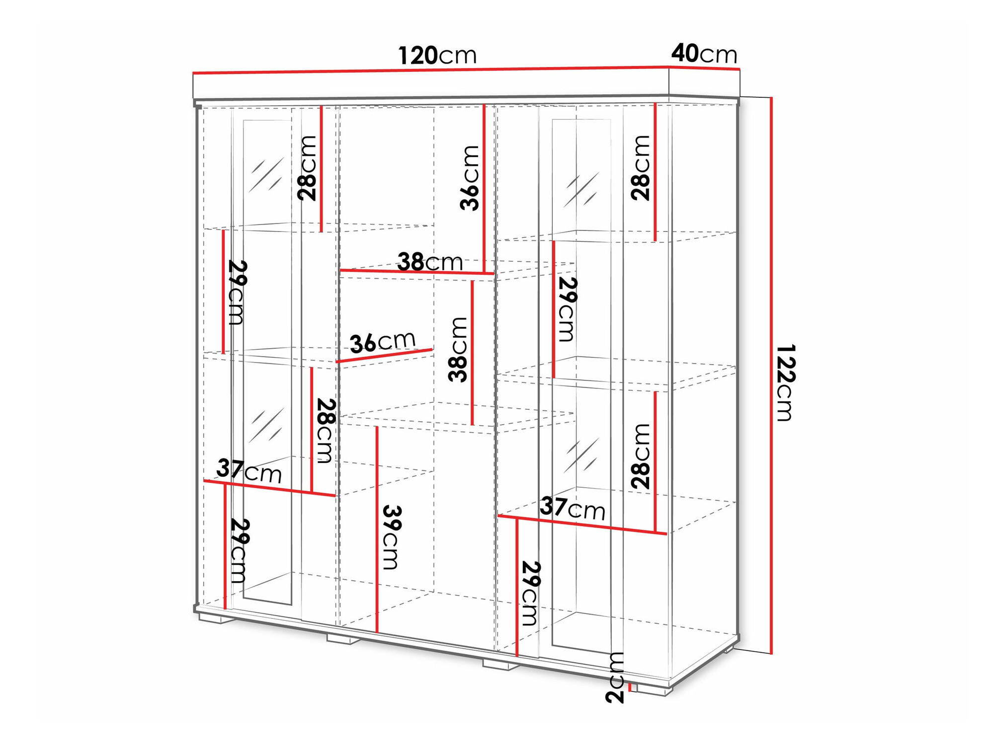Ormarić Torcame 100 (Crna)
