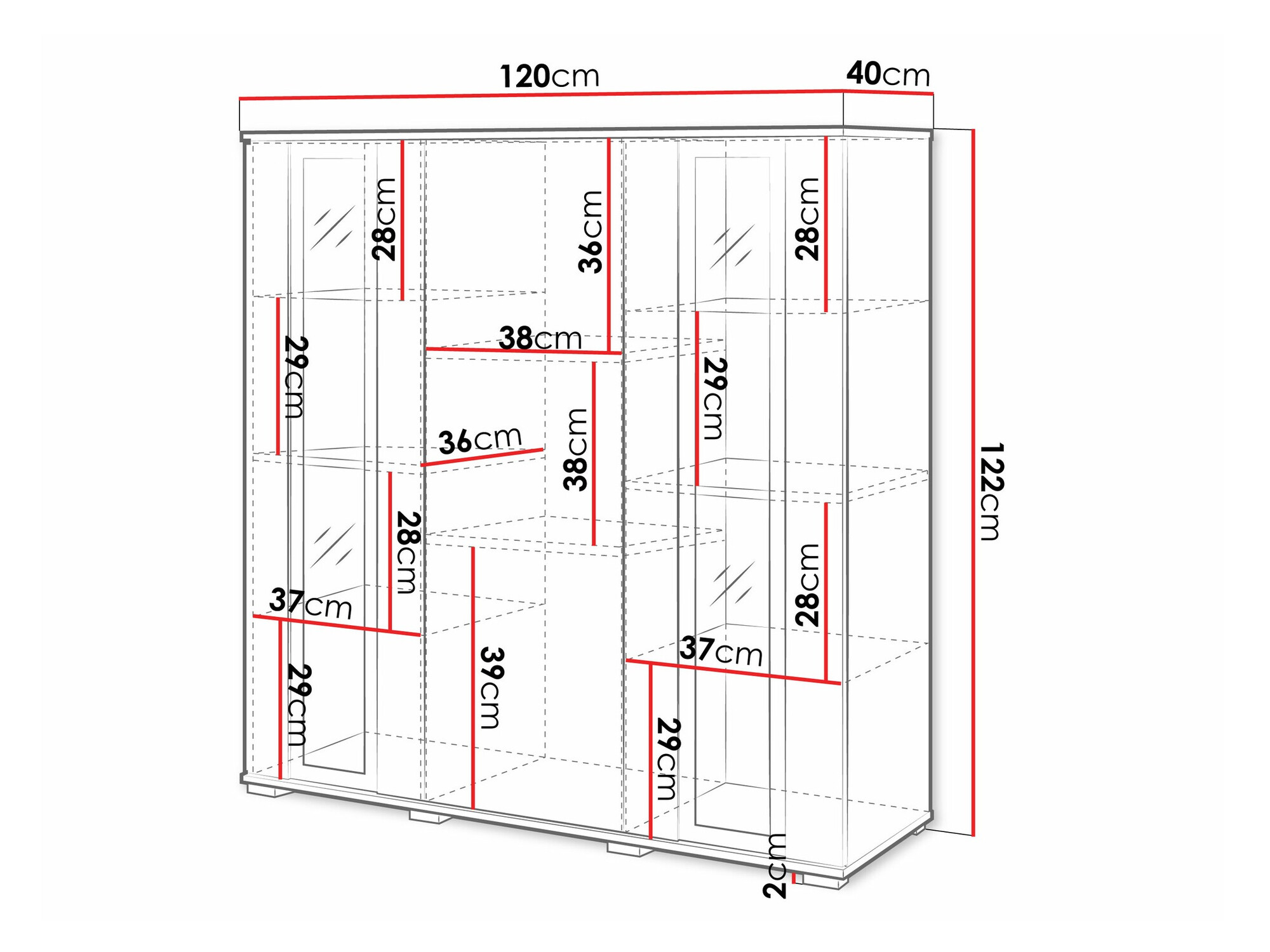 Ormarić Torcame 100 (Hrast Wotan + Sjajno bijela)
