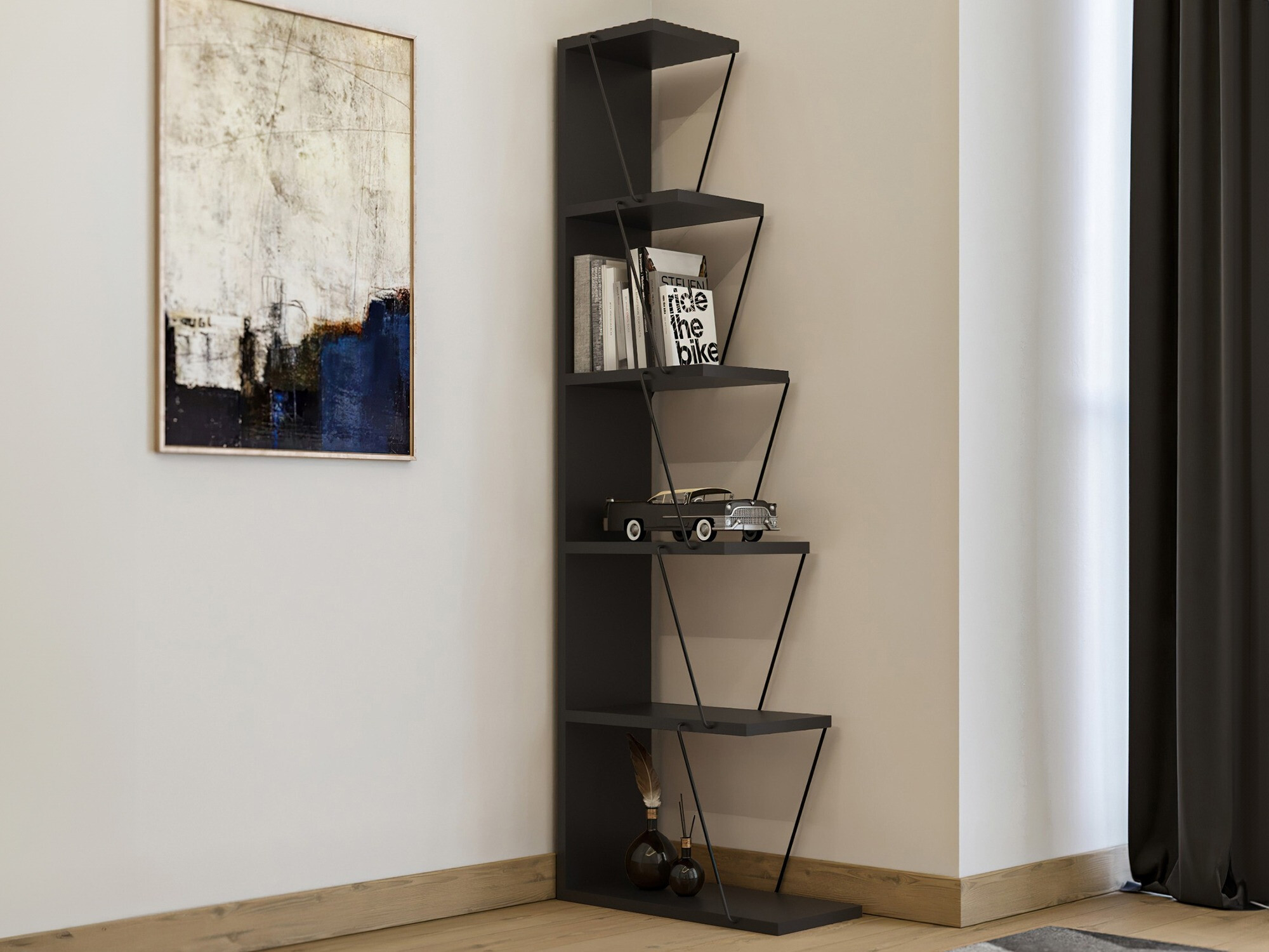 Polica Kailua 371 (Antracit + Crna)