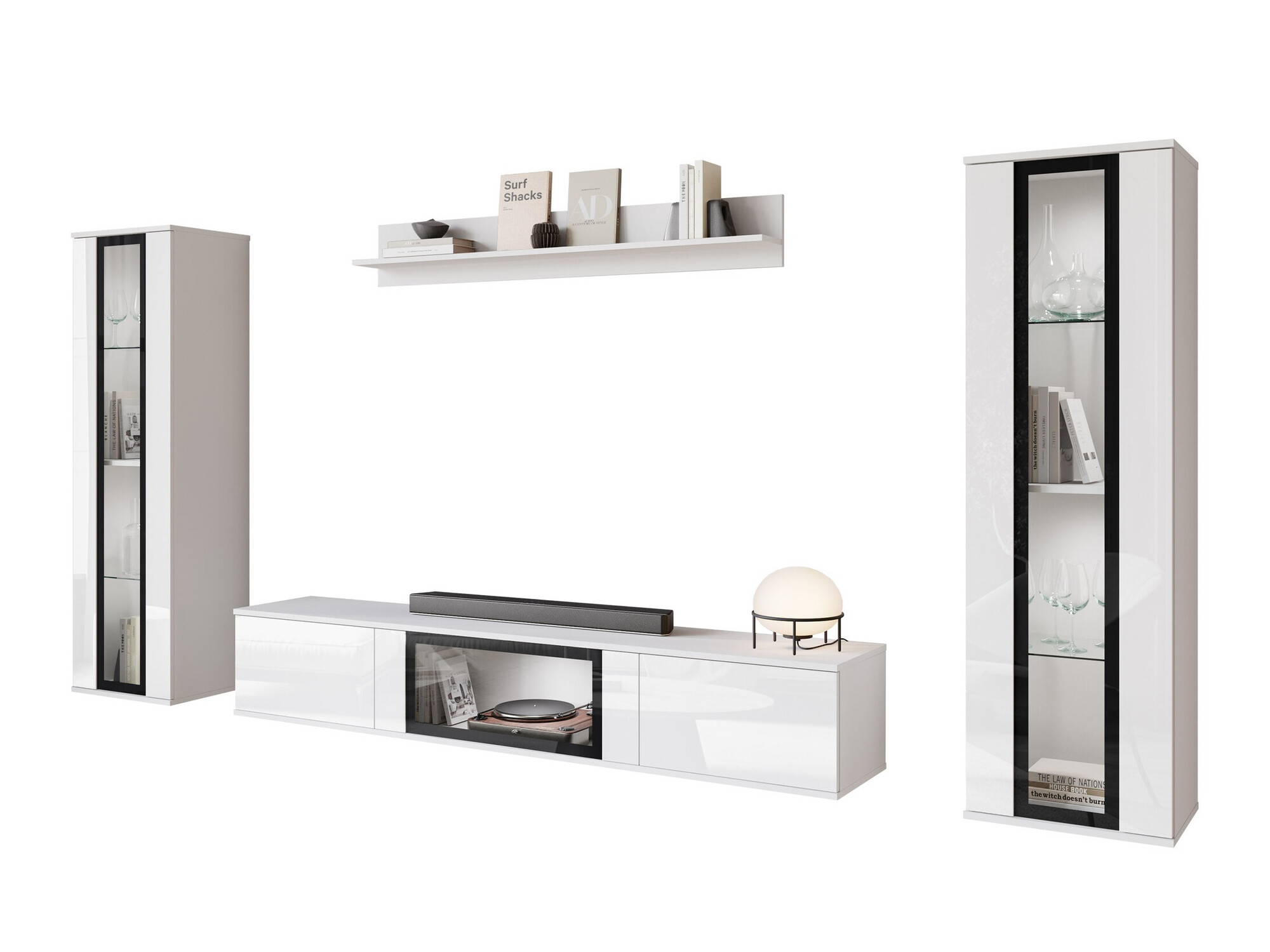 Dnevni boravak Torcame 103 (Bijela + Sjajno bijela)