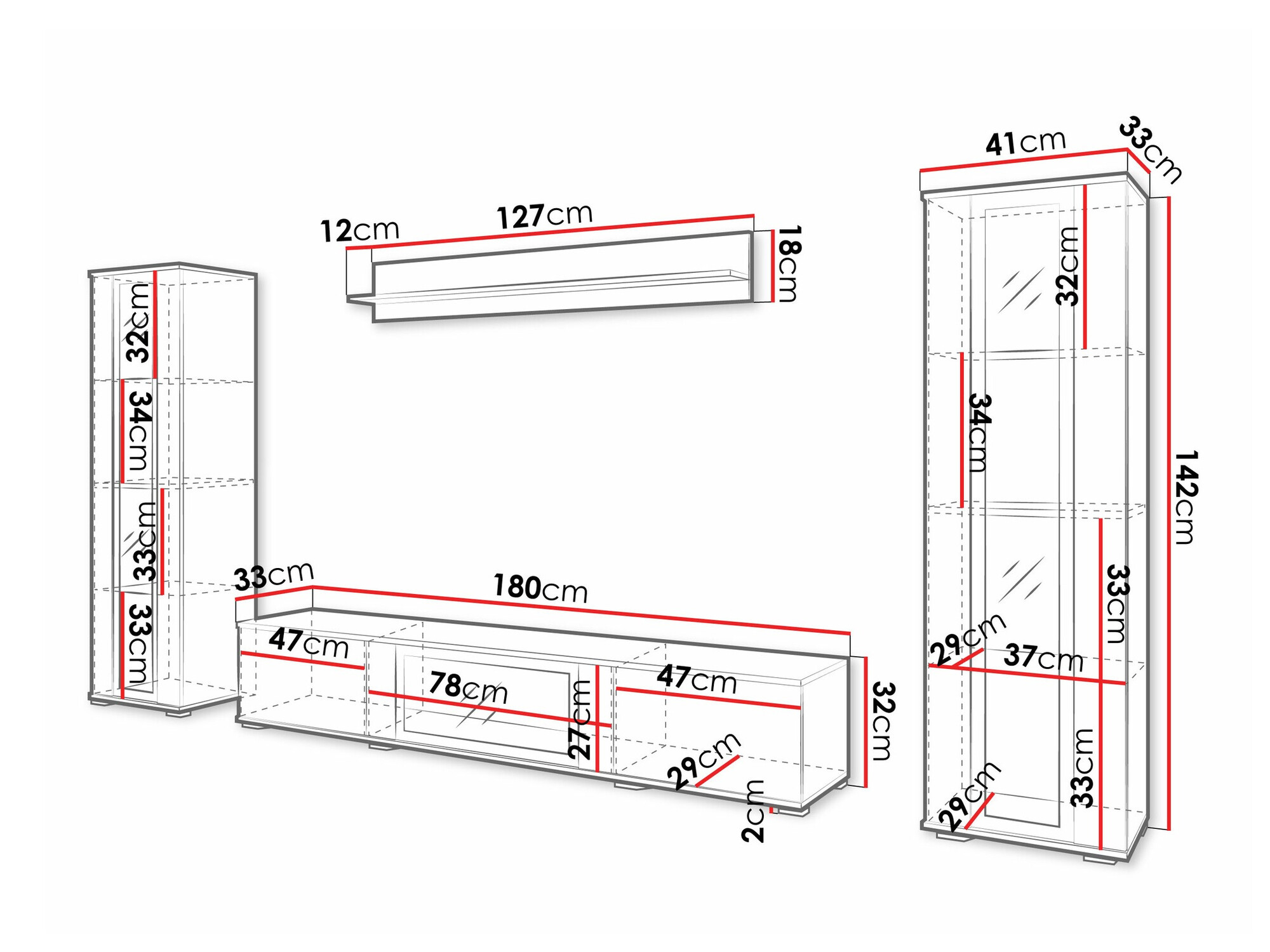 Set za dnevni boravak Torcame 103 (Crna)