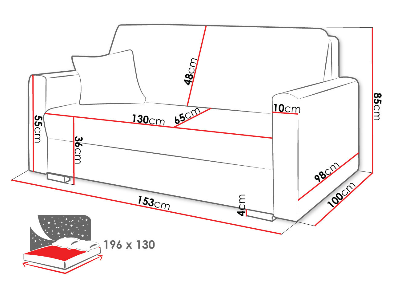 Kauč na razvlačenje Solrin III (Tilia 86)
