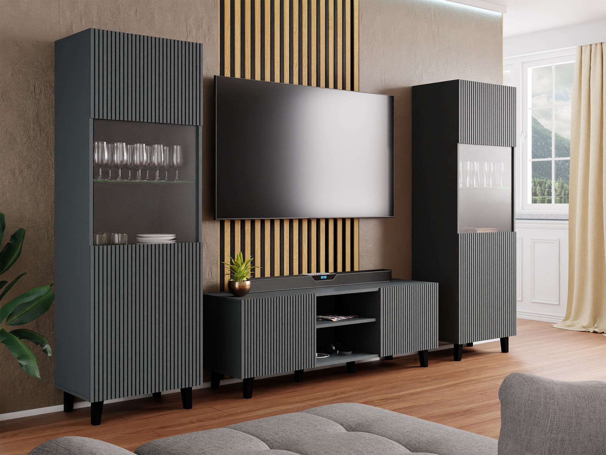 Set za dnevni boravak Remeta 110 (Antracit)