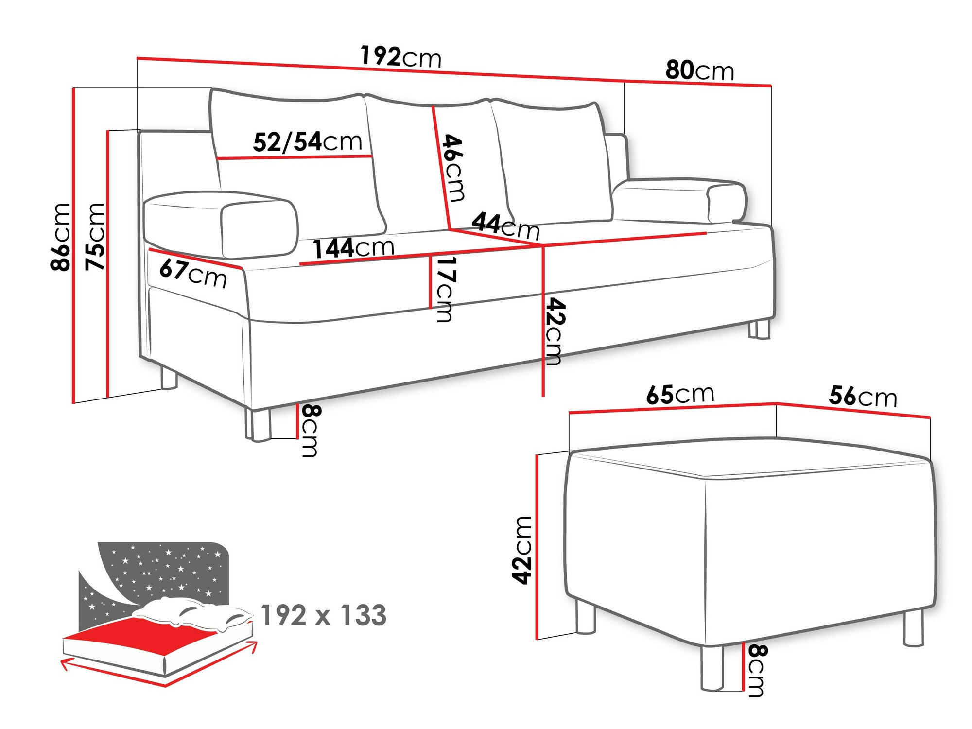 Tapecirani namještaj Comfivo Artes (Lawa 05)