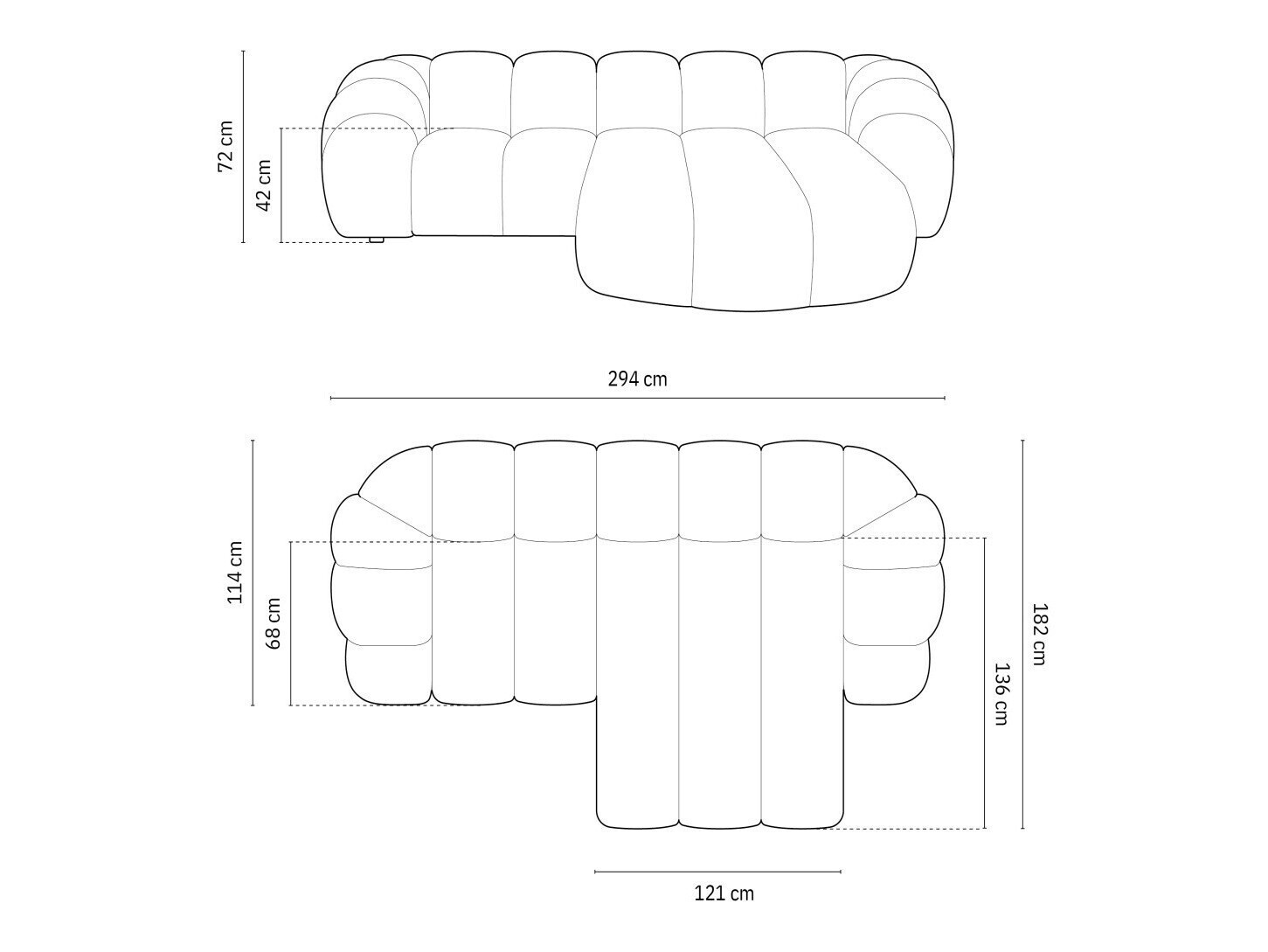 Kutna garnitura Cirnolu 105 (Bubble 07)