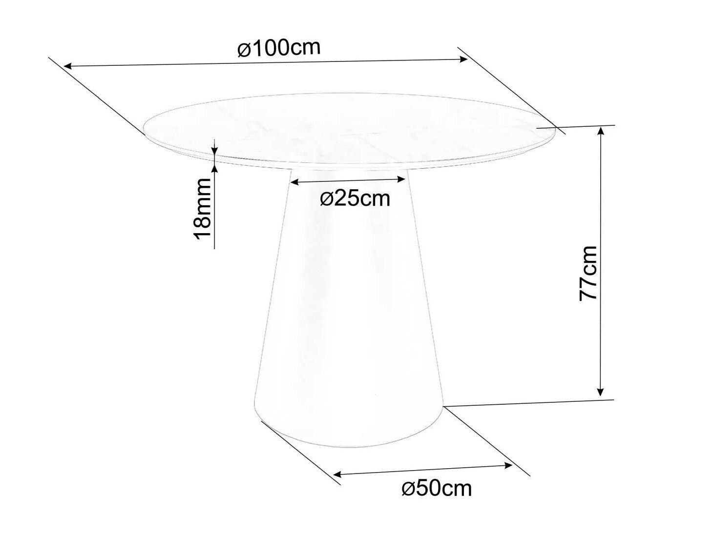 Stol Detroit 733 (Hrast + Crna)