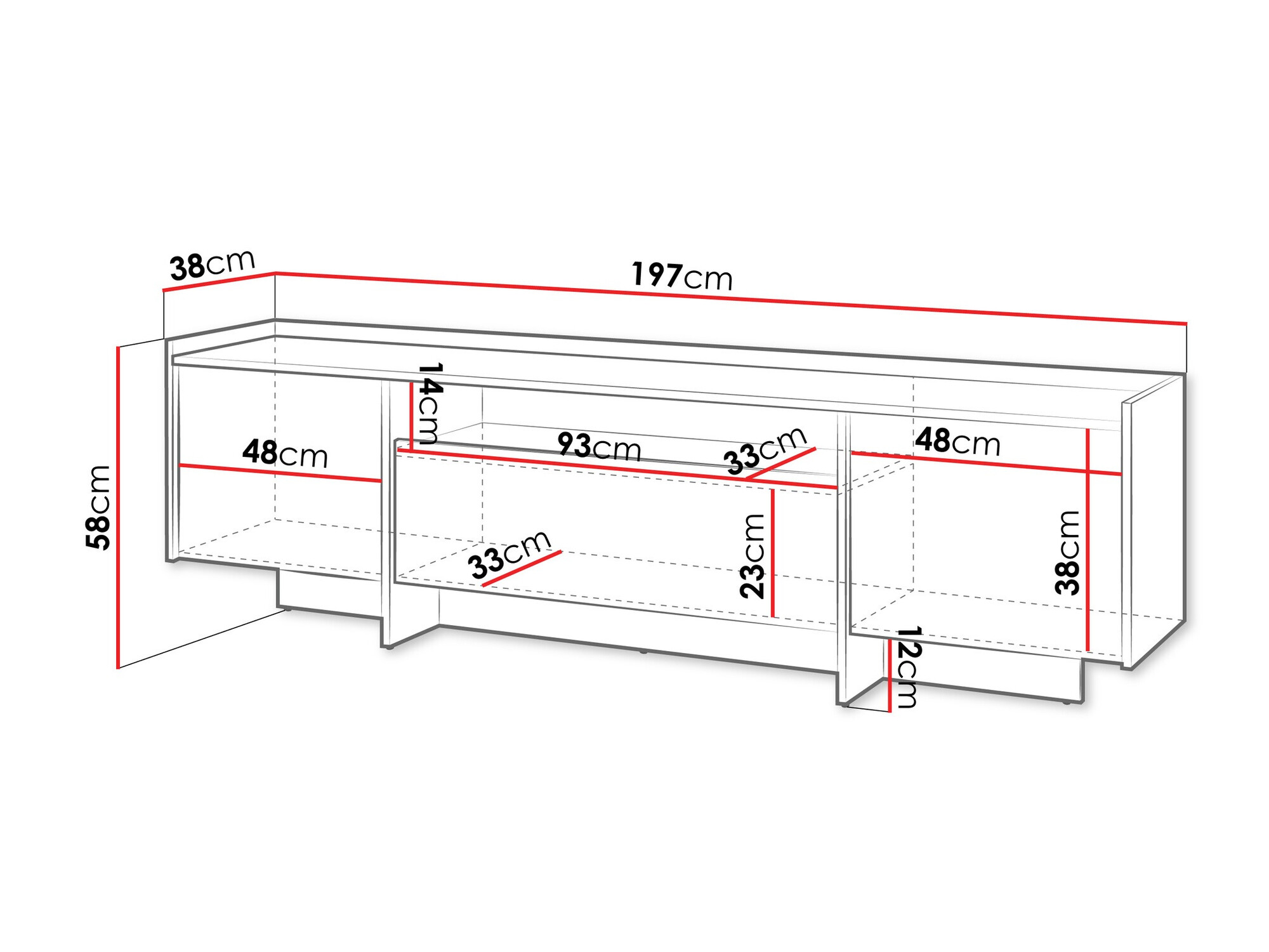 TV stol Filus (Tamni hrast)