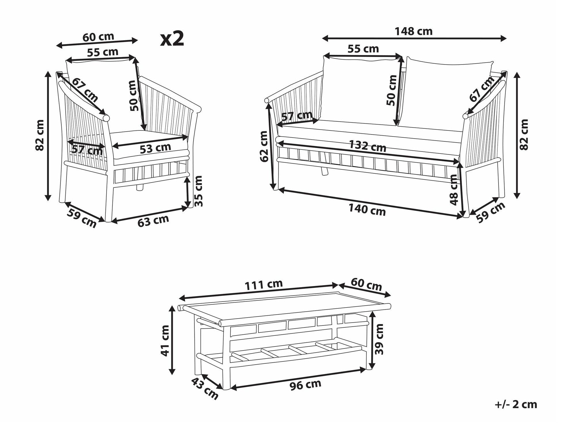 Vrtni namještaj Berwyn 2686