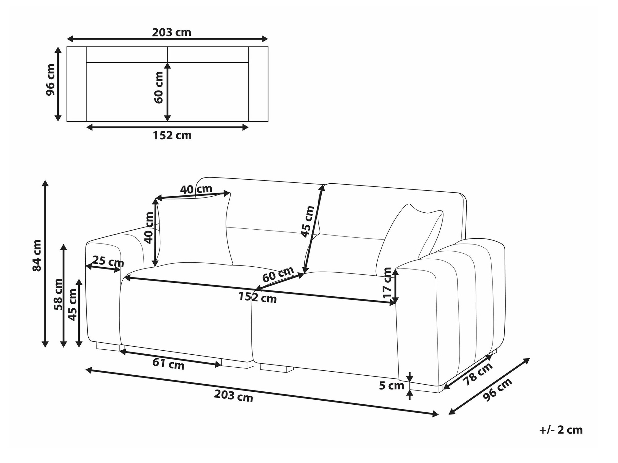 Kauč Berwyn 2691 (Svijetlo plava)