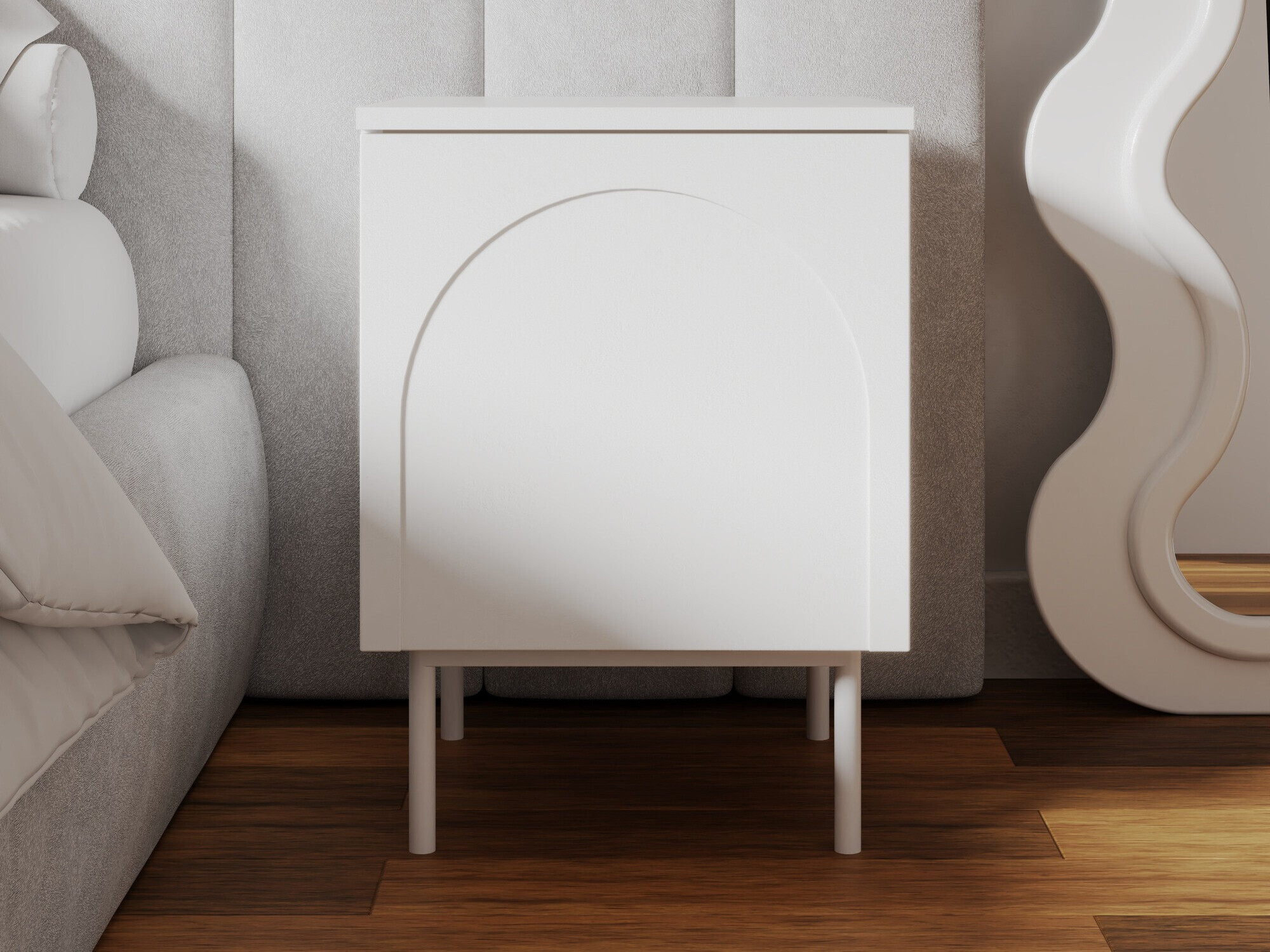 Noćni ormarić Burleson 109 (Bijela)