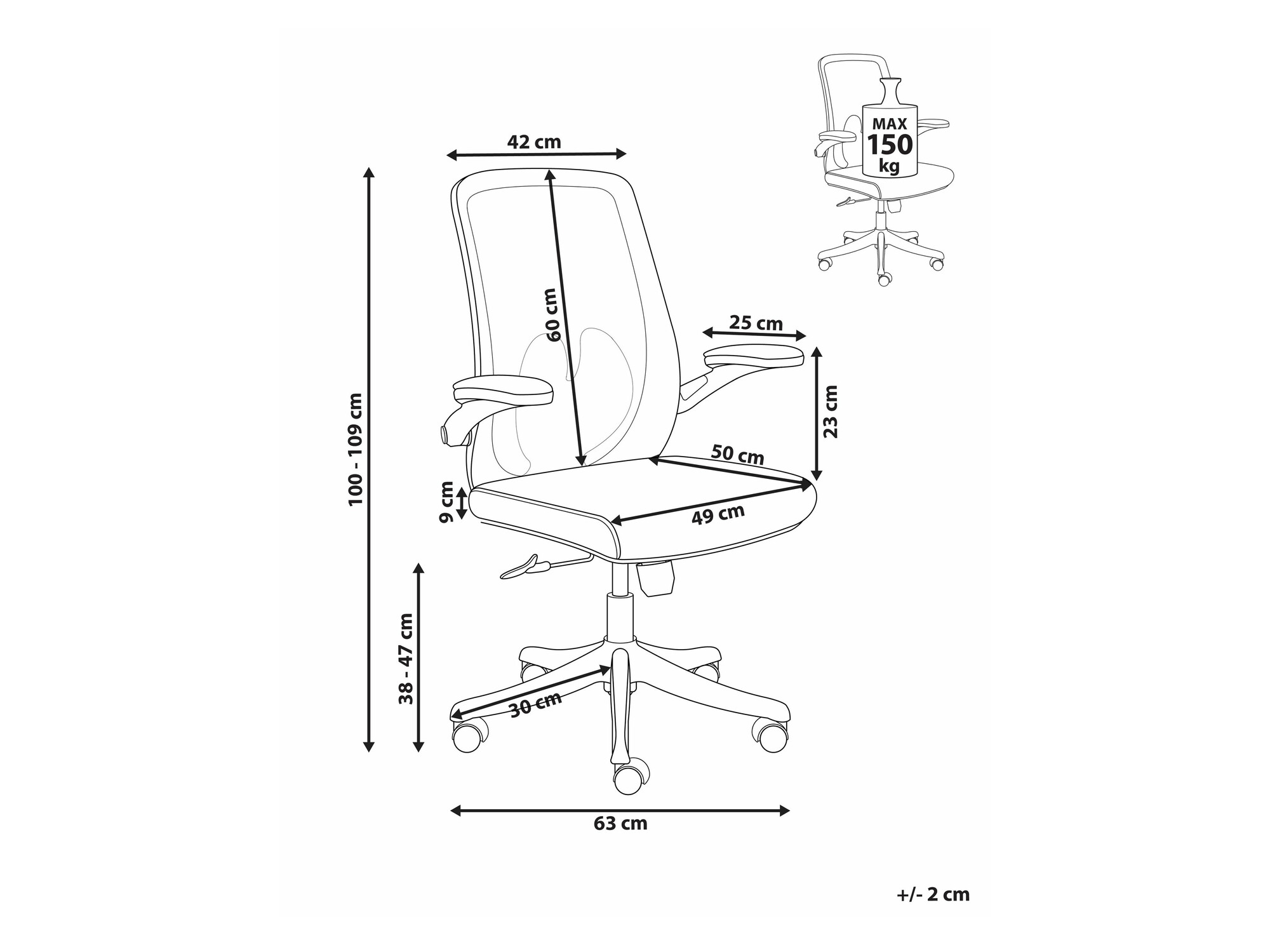 Uredska stolica Berwyn 2687 (Siva)