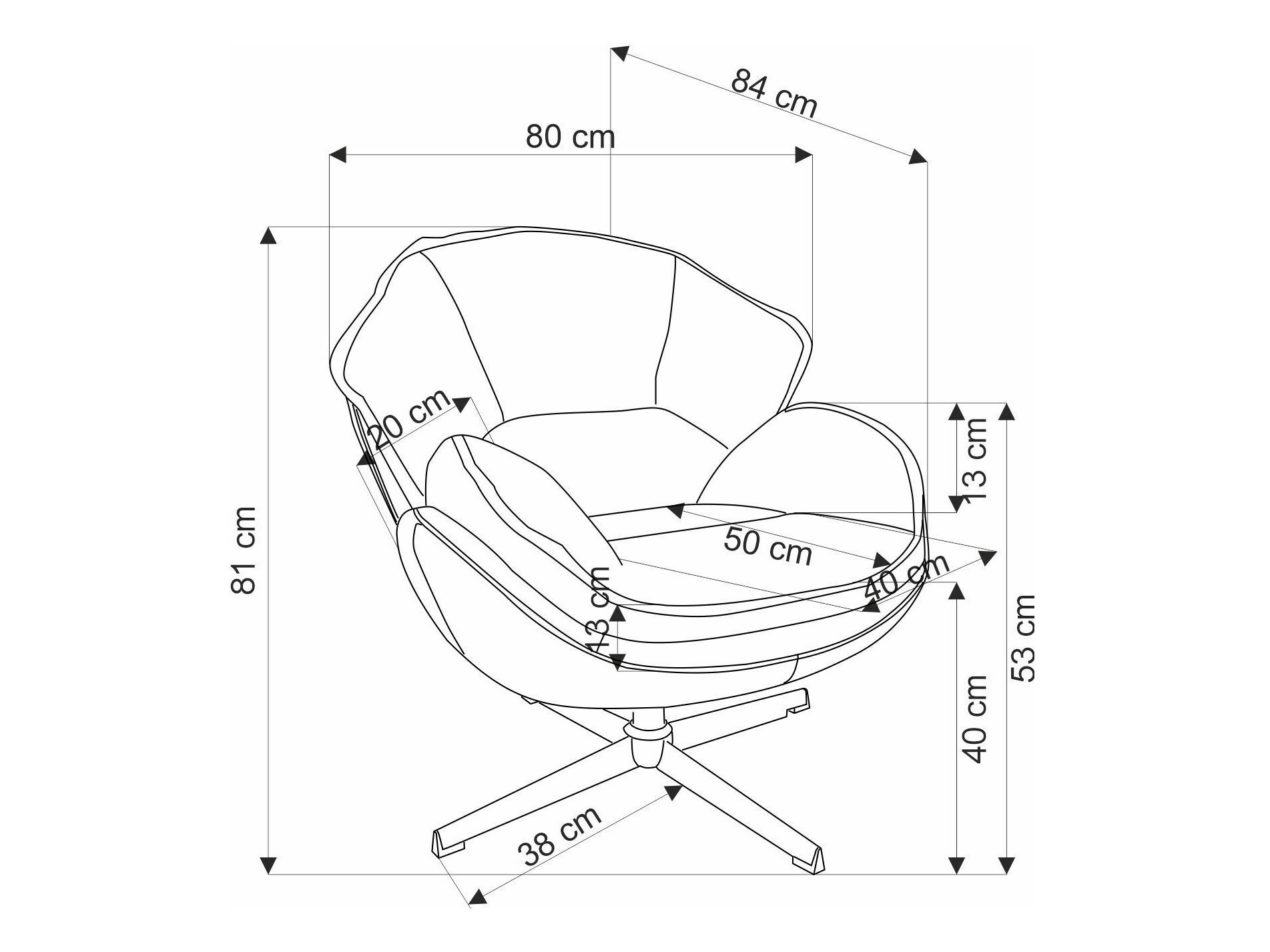 Fotelja Houston 1958 (Žuta)