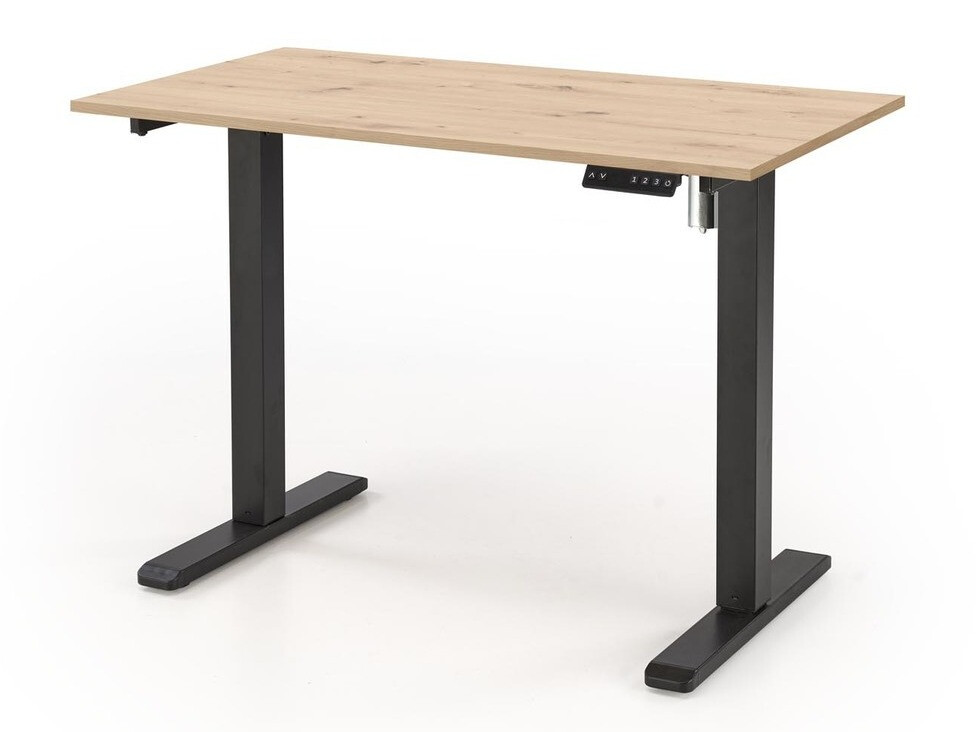 Radni stol podesiv po visini Houston 1704 (Hrast Artisan + Crna)