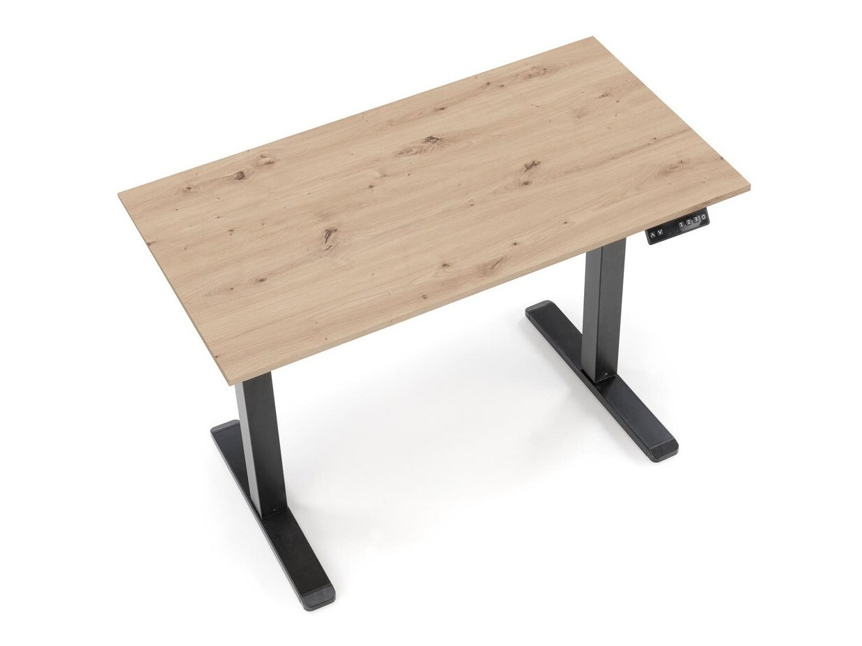Radni stol podesiv po visini Houston 1704 (Hrast Artisan + Crna)