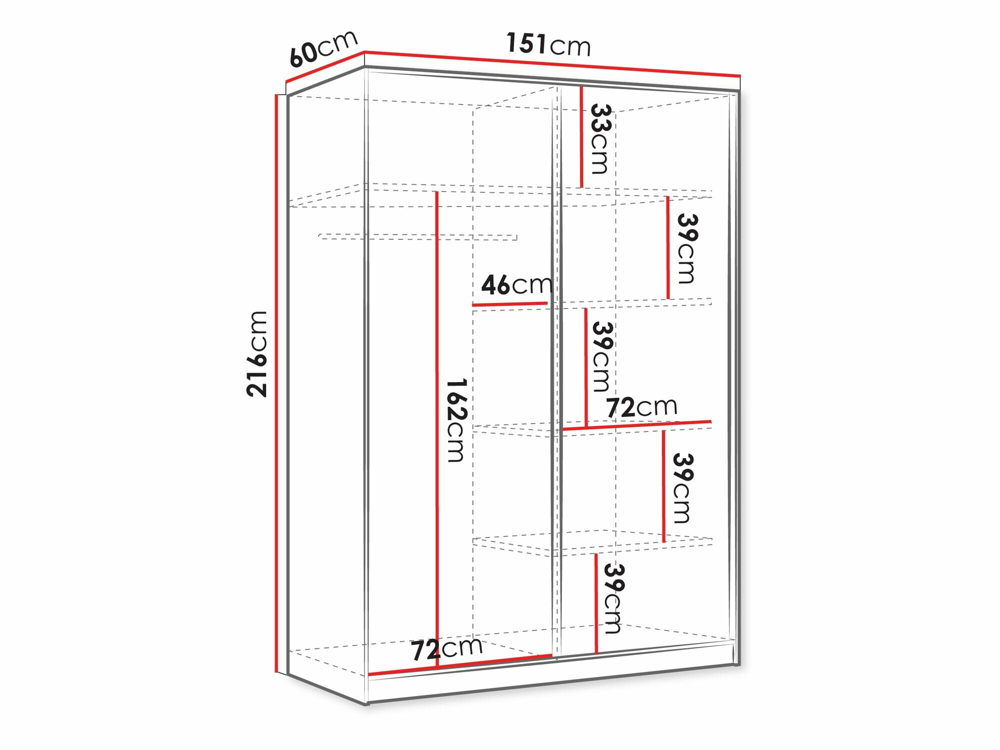 Ormar Comfivo Larmire 124 (Bijela)