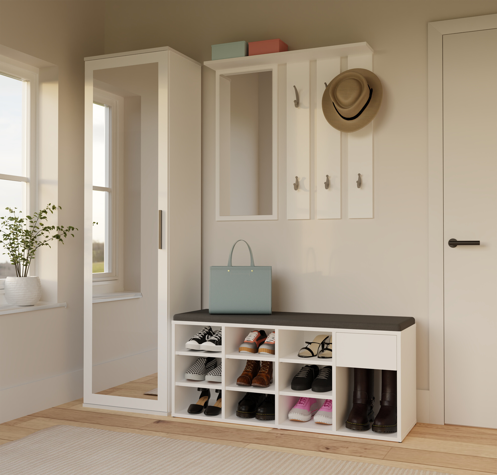 Polica za cipele Mandeville 322 (Bijela)