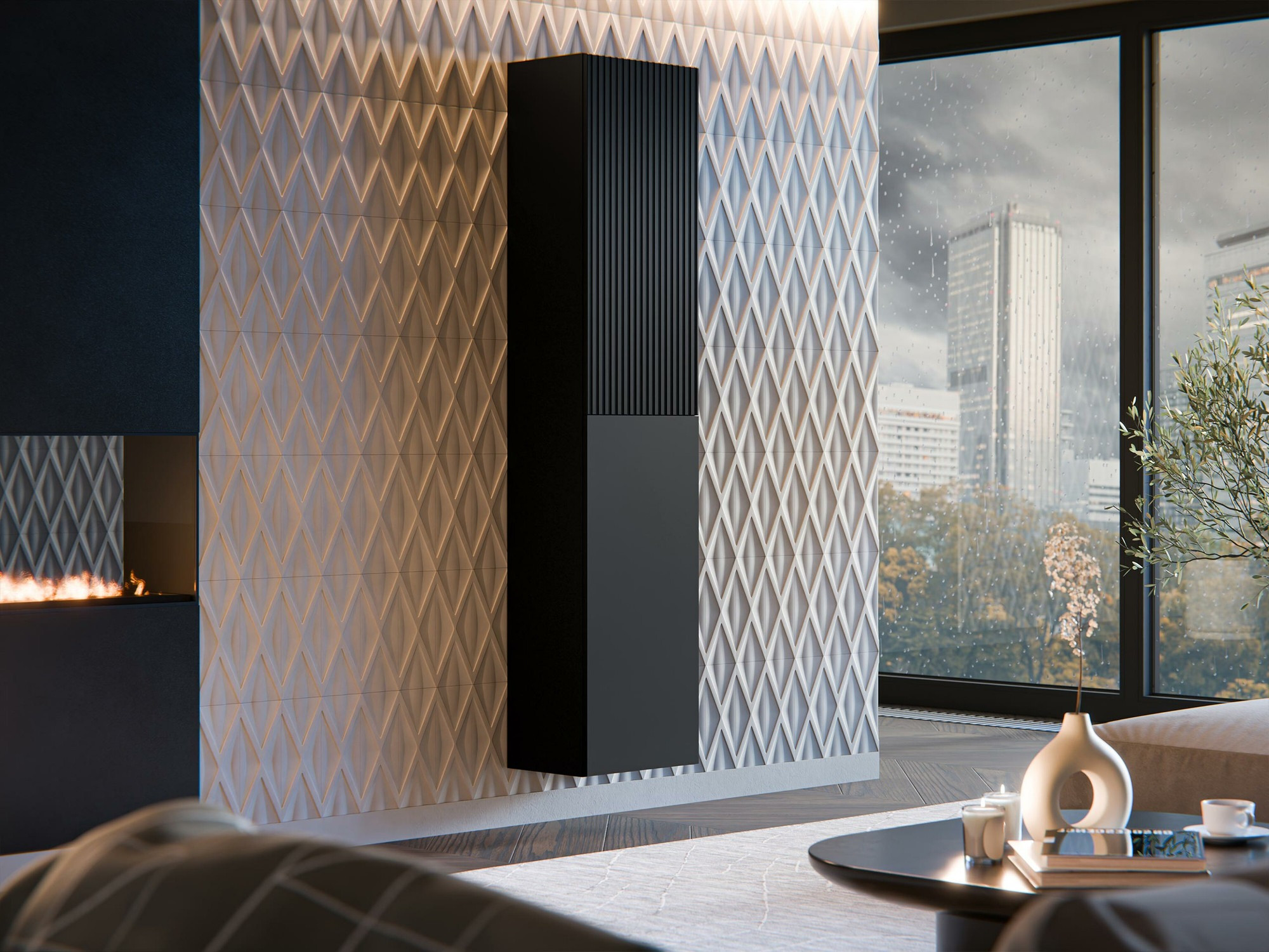 Zidna polica Species (Crna)