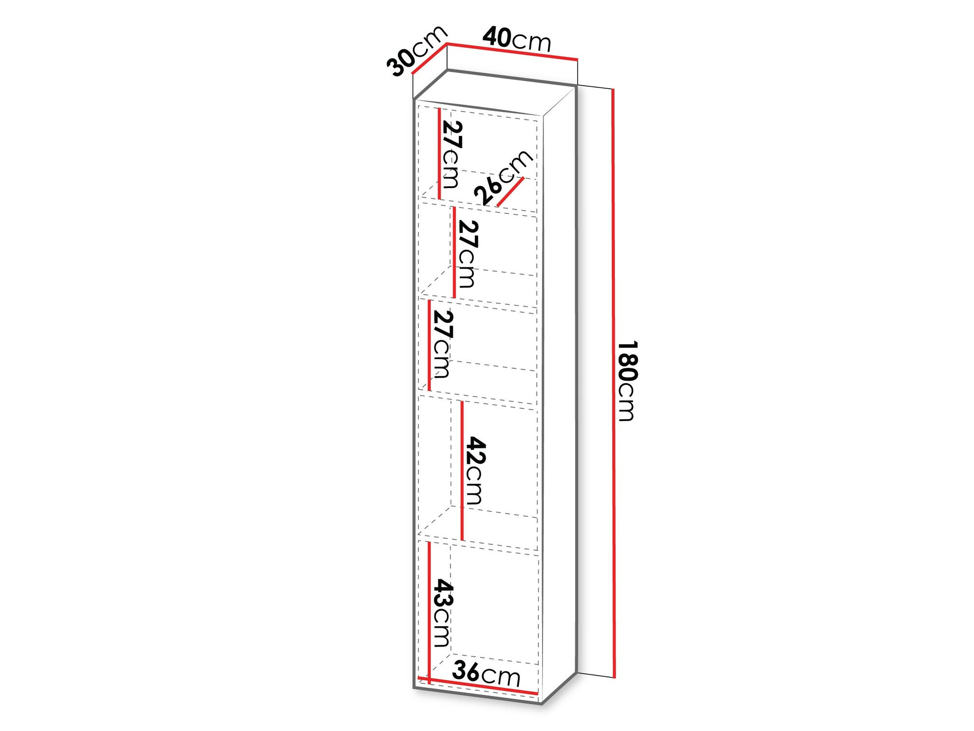 Zidna polica Species (Crna)