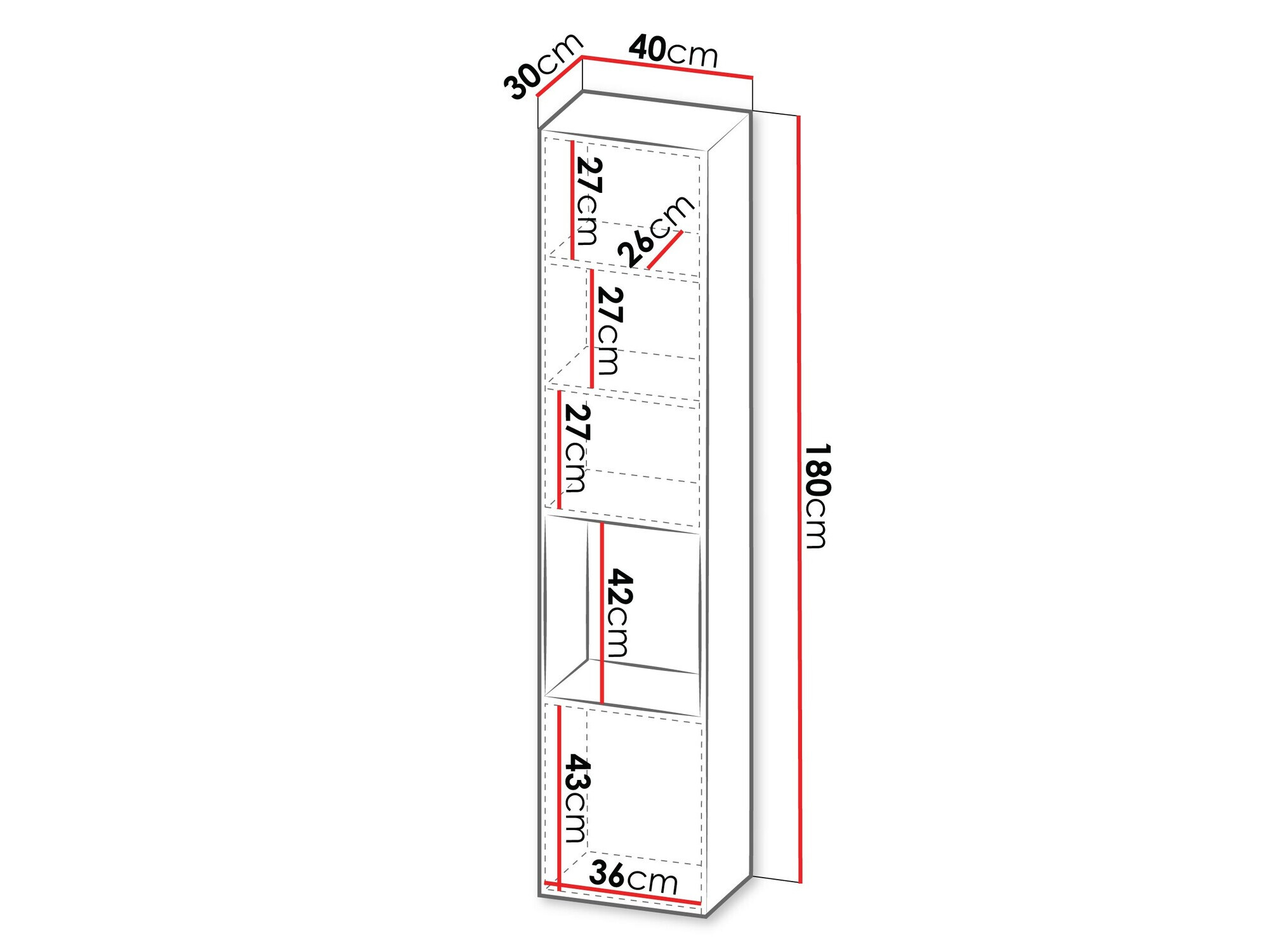 Zidna polica Species I (Crna)