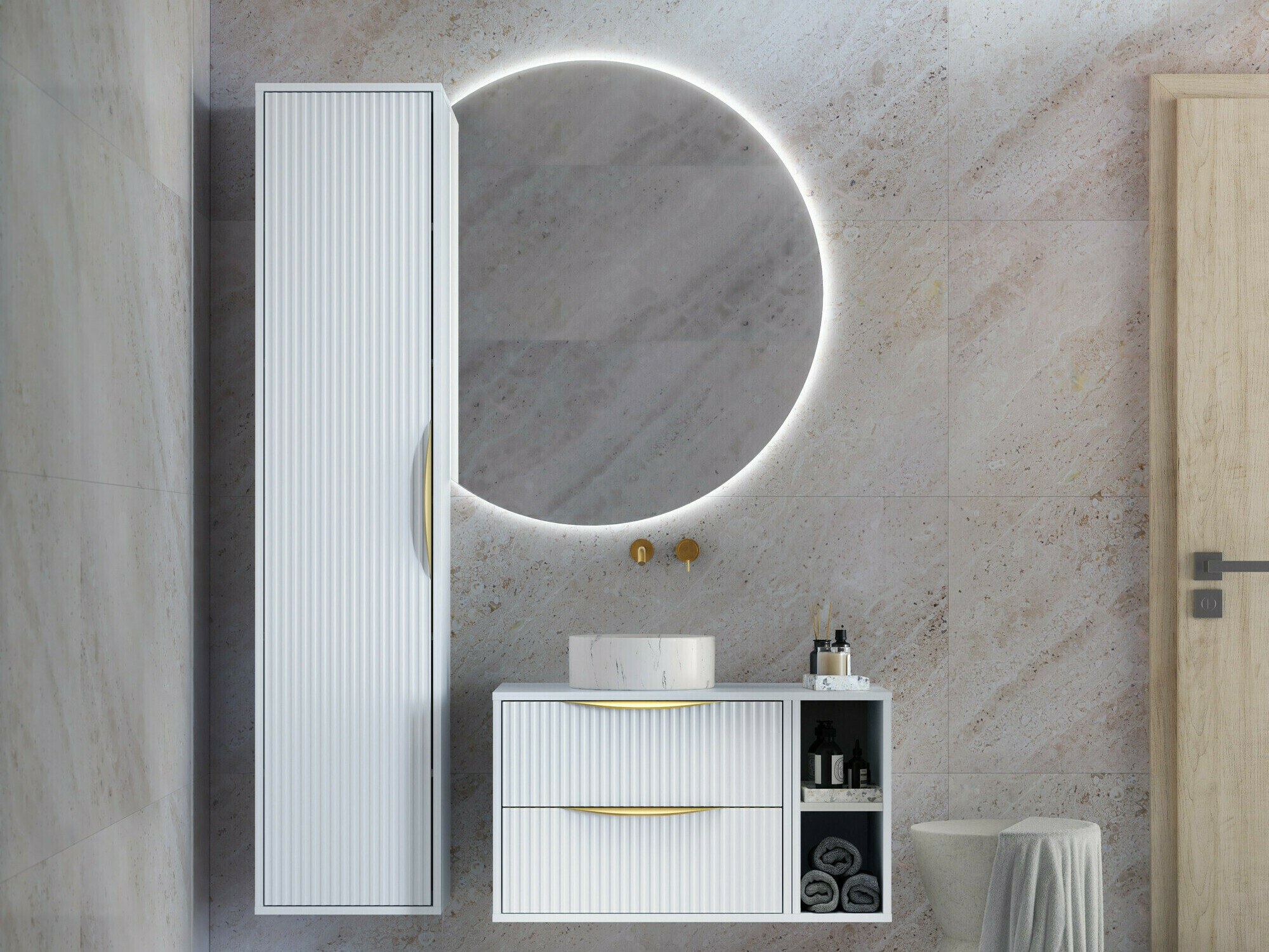 Zidni ormarić Burleson 160 (Bijela)