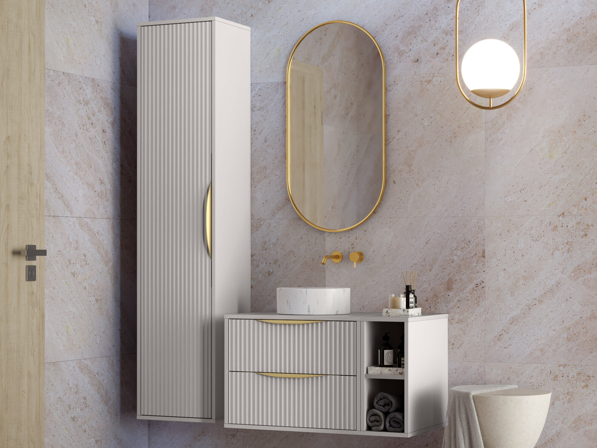 Zidni ormarić Burleson 160 (Kašmir)