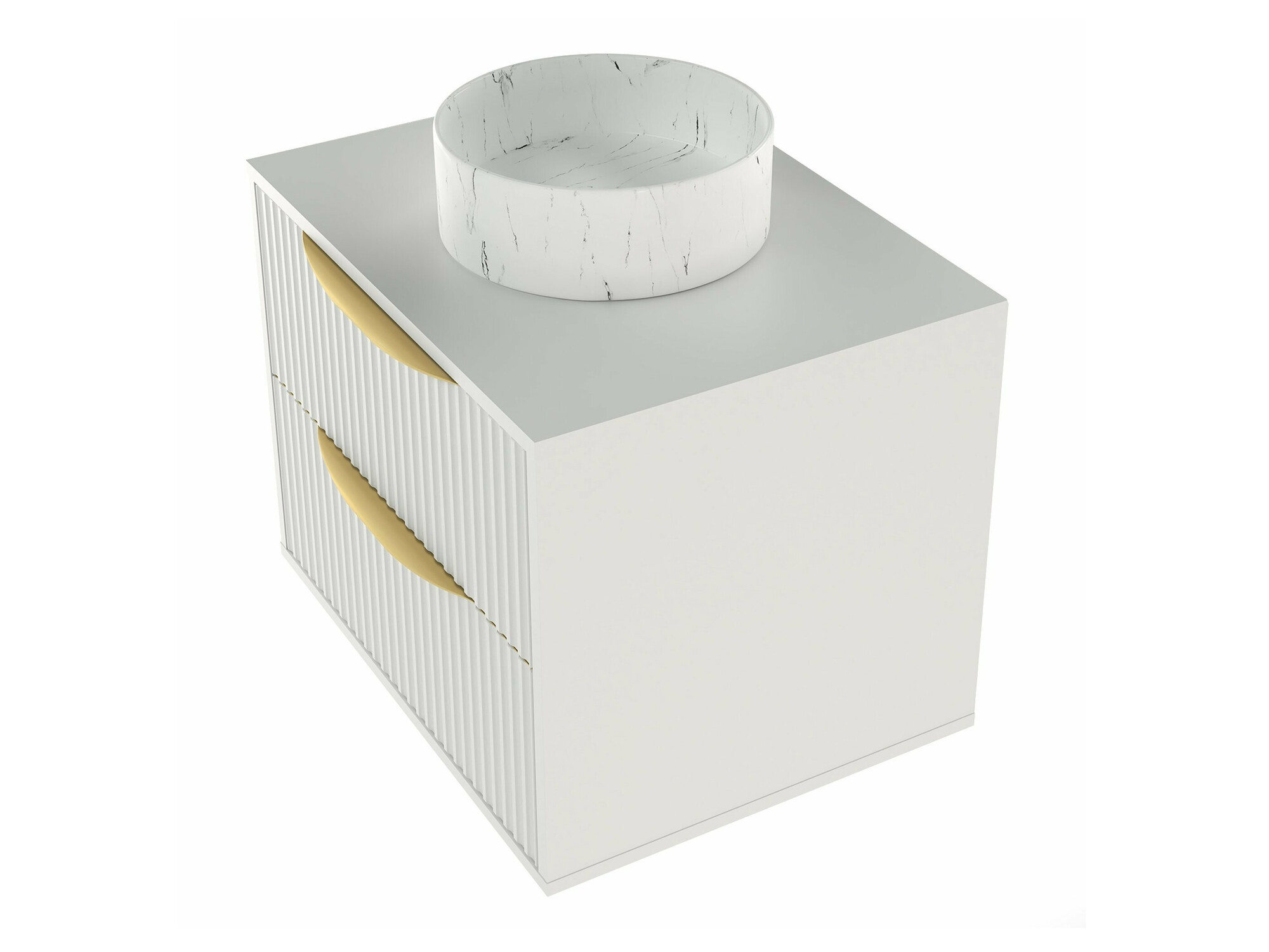 Zidni ormarić za umivaonik Burleson 162 (Bijela)