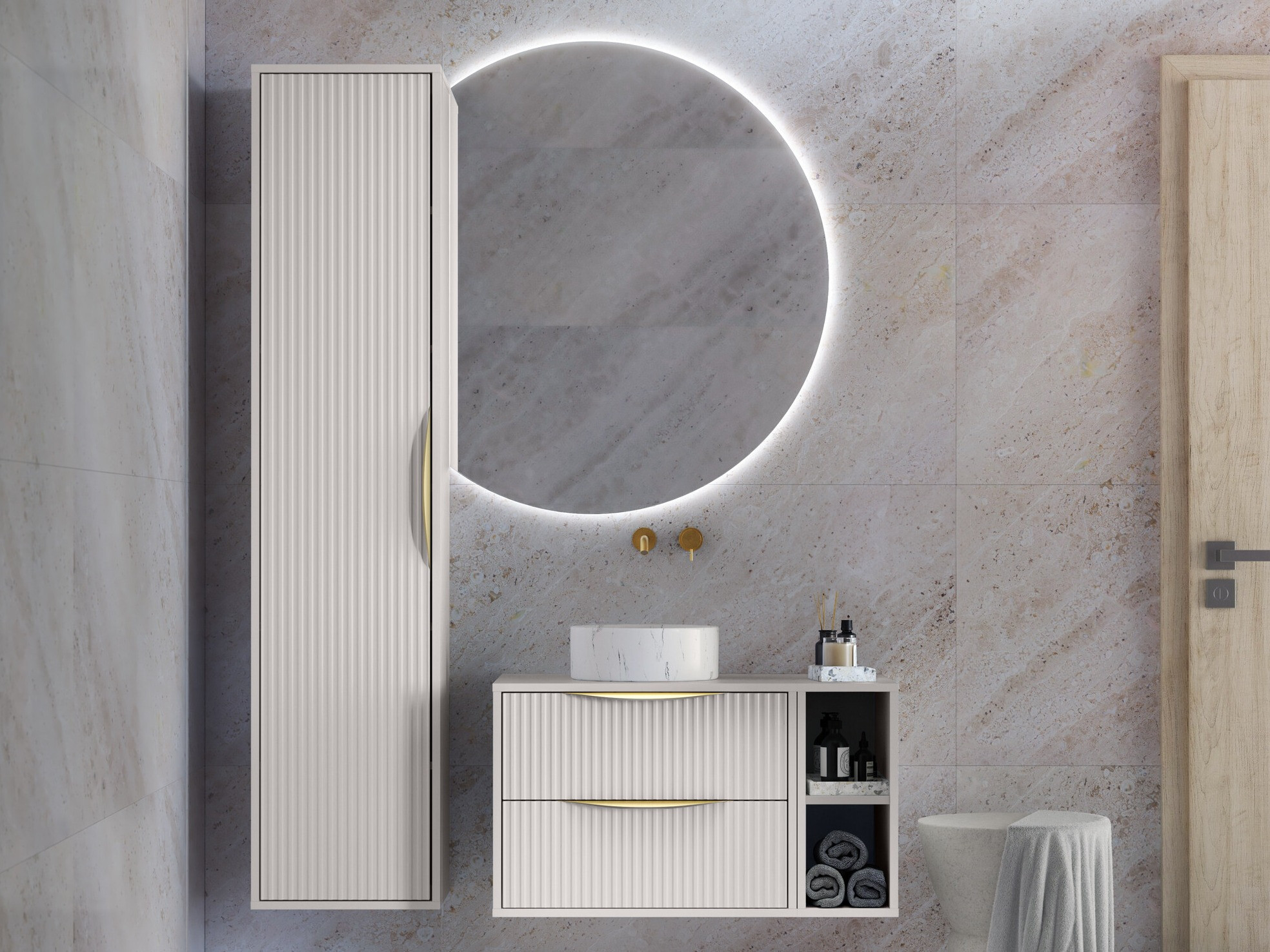 Zidni ormarić za umivaonik Burleson 162 (Kašmir)