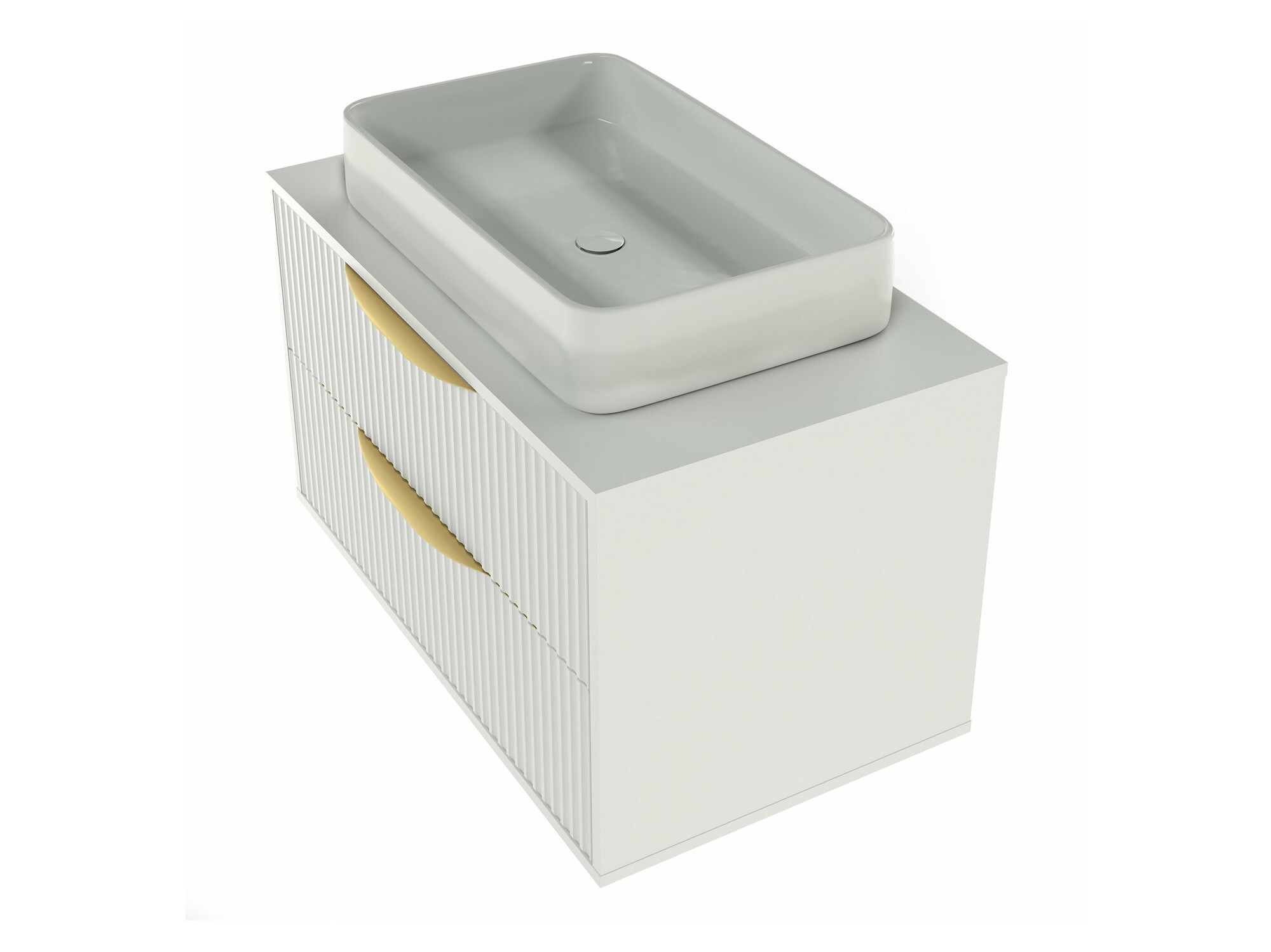 Zidni ormarić za umivaonik Burleson 163 (Bijela)