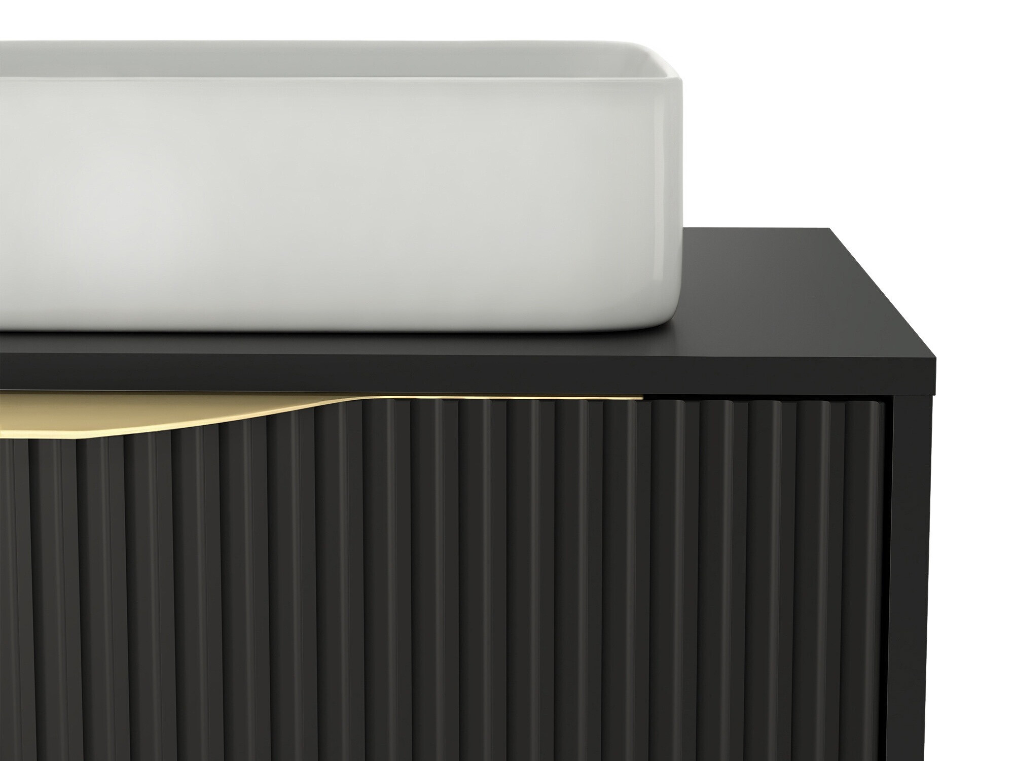 Zidni ormarić za umivaonik Burleson 163 (Crna)